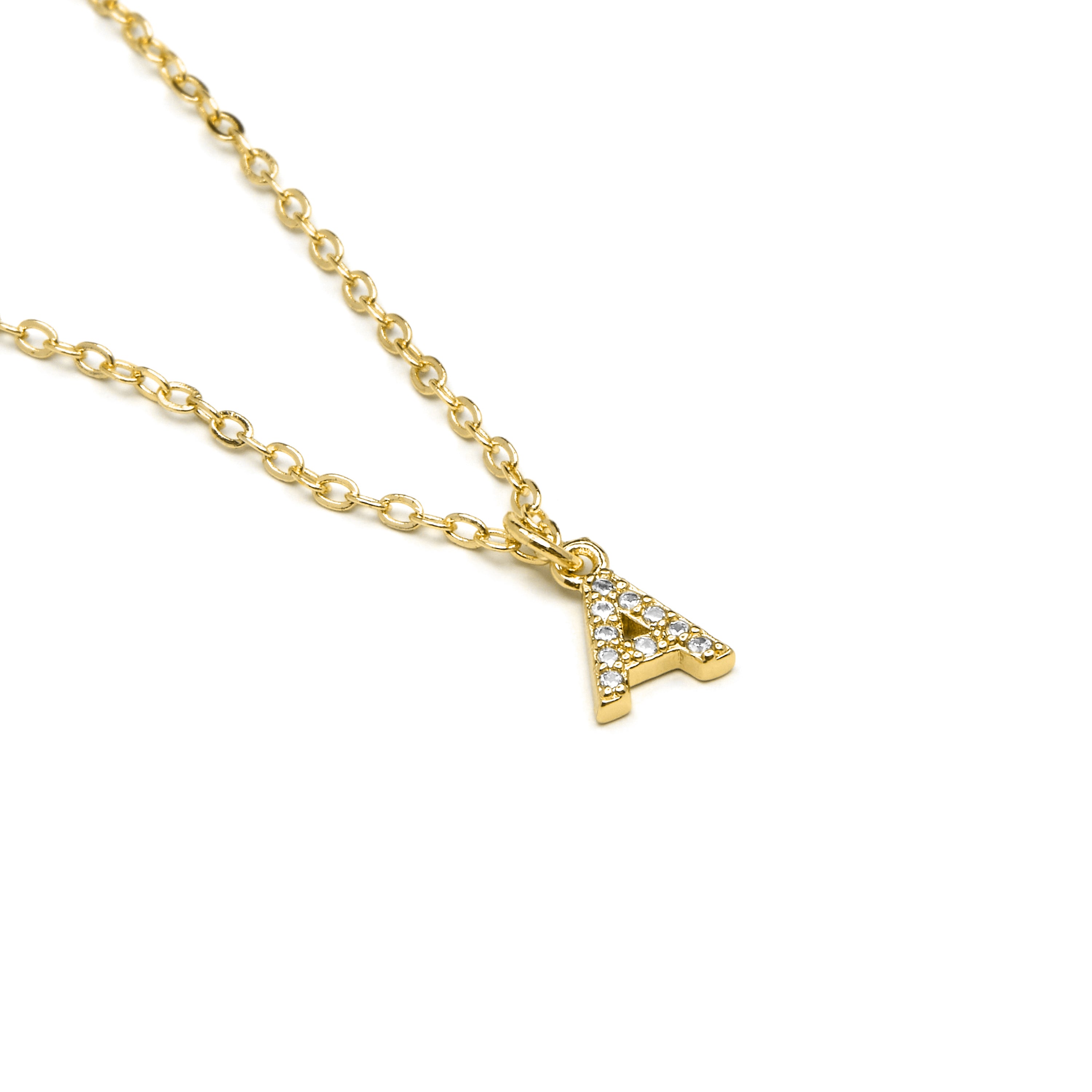 Collier avec Zircone Brillante finition or 18k - Alphabet