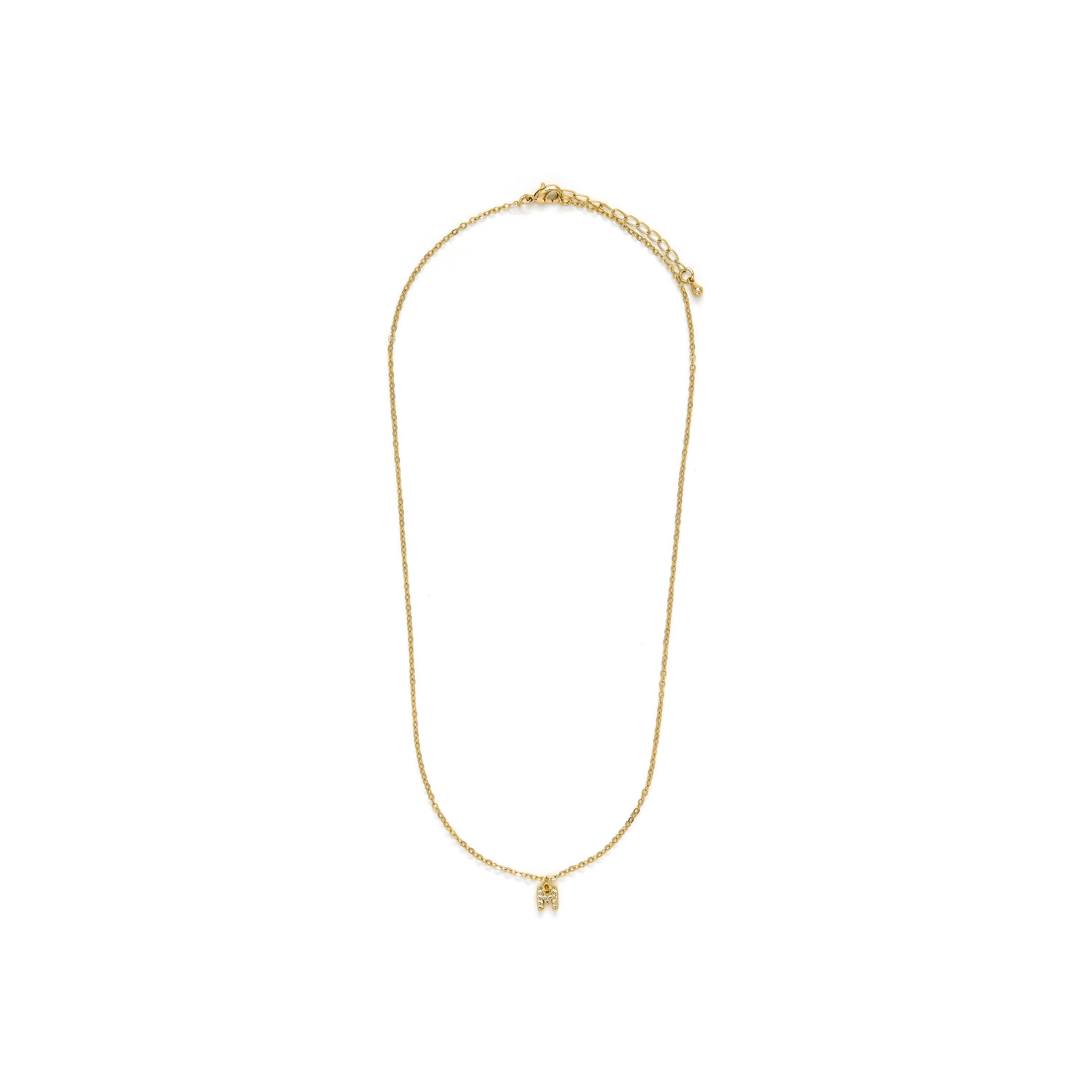 Collier avec Zircone Brillante finition or 18k - Alphabet