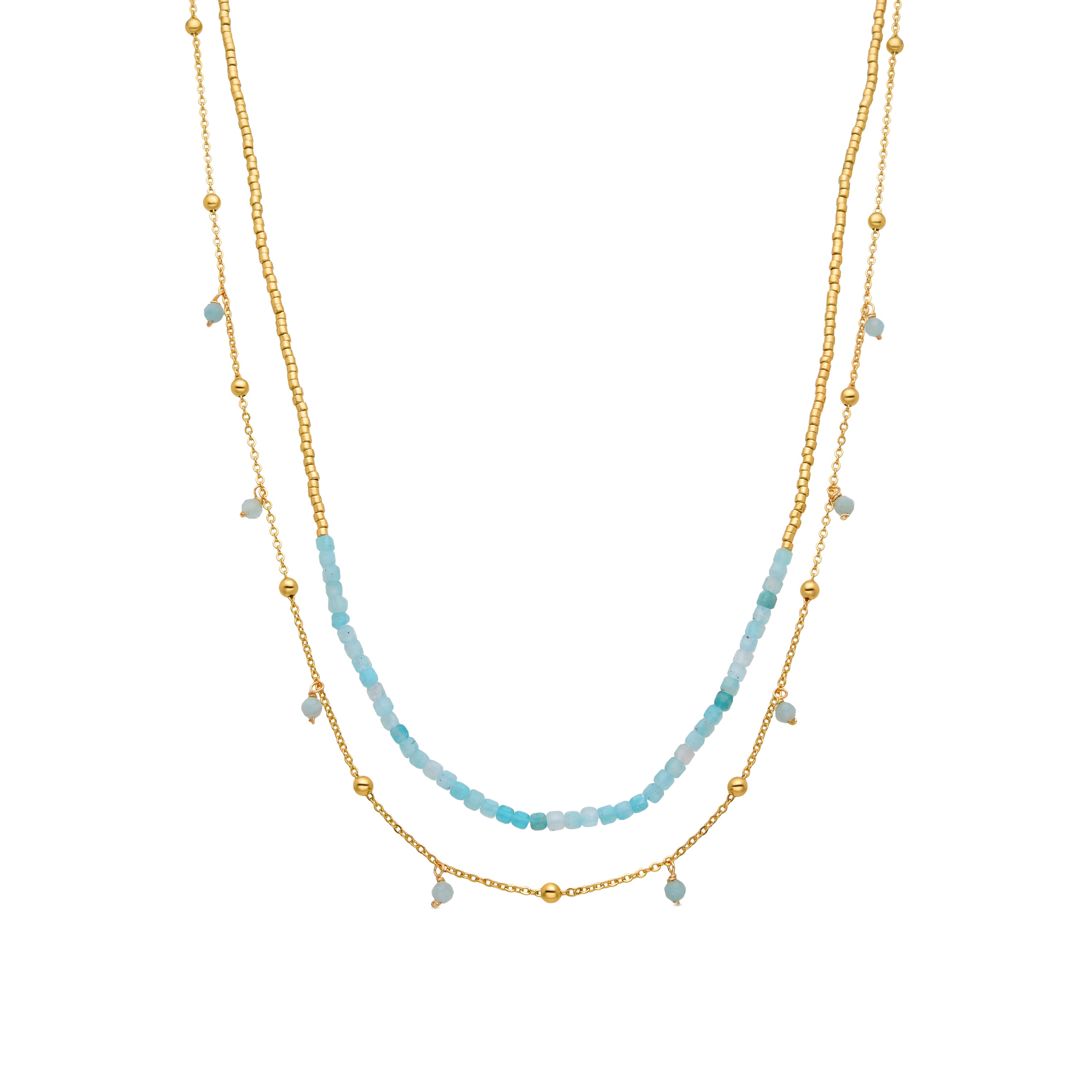 Collana in Turchese con finitura in oro giallo 18K - Akya