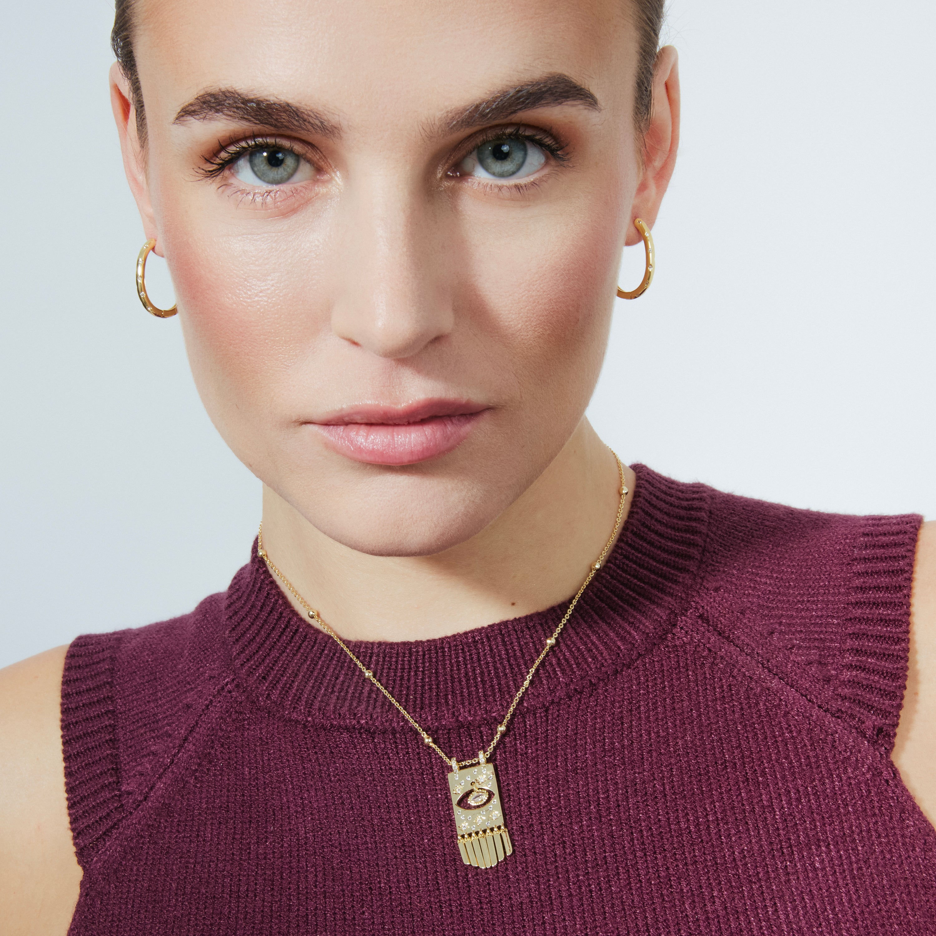Brilliant Zirconia Necklace finished in 18K yellow gold - Sufariz