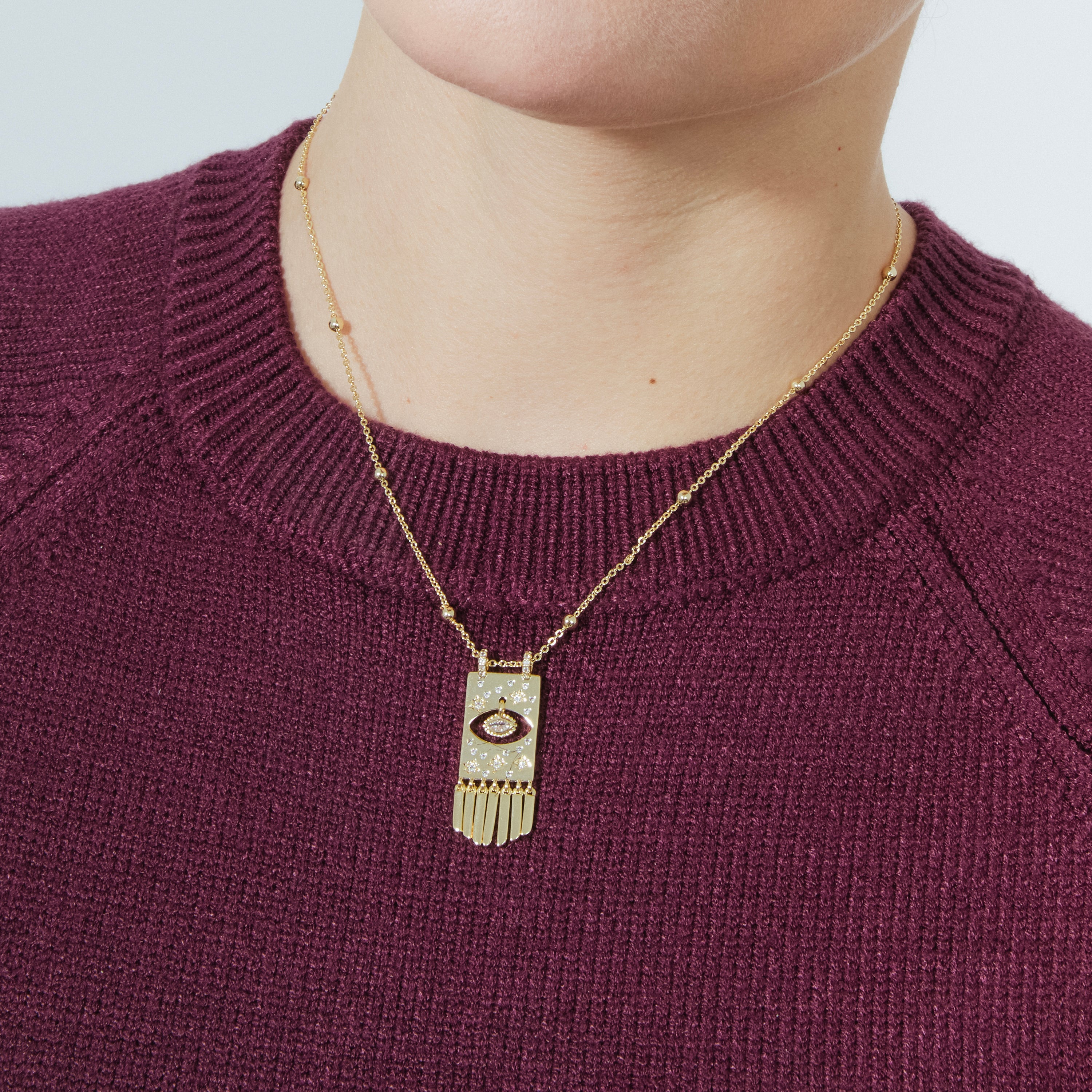Brilliant Zirconia Necklace finished in 18K yellow gold - Sufariz