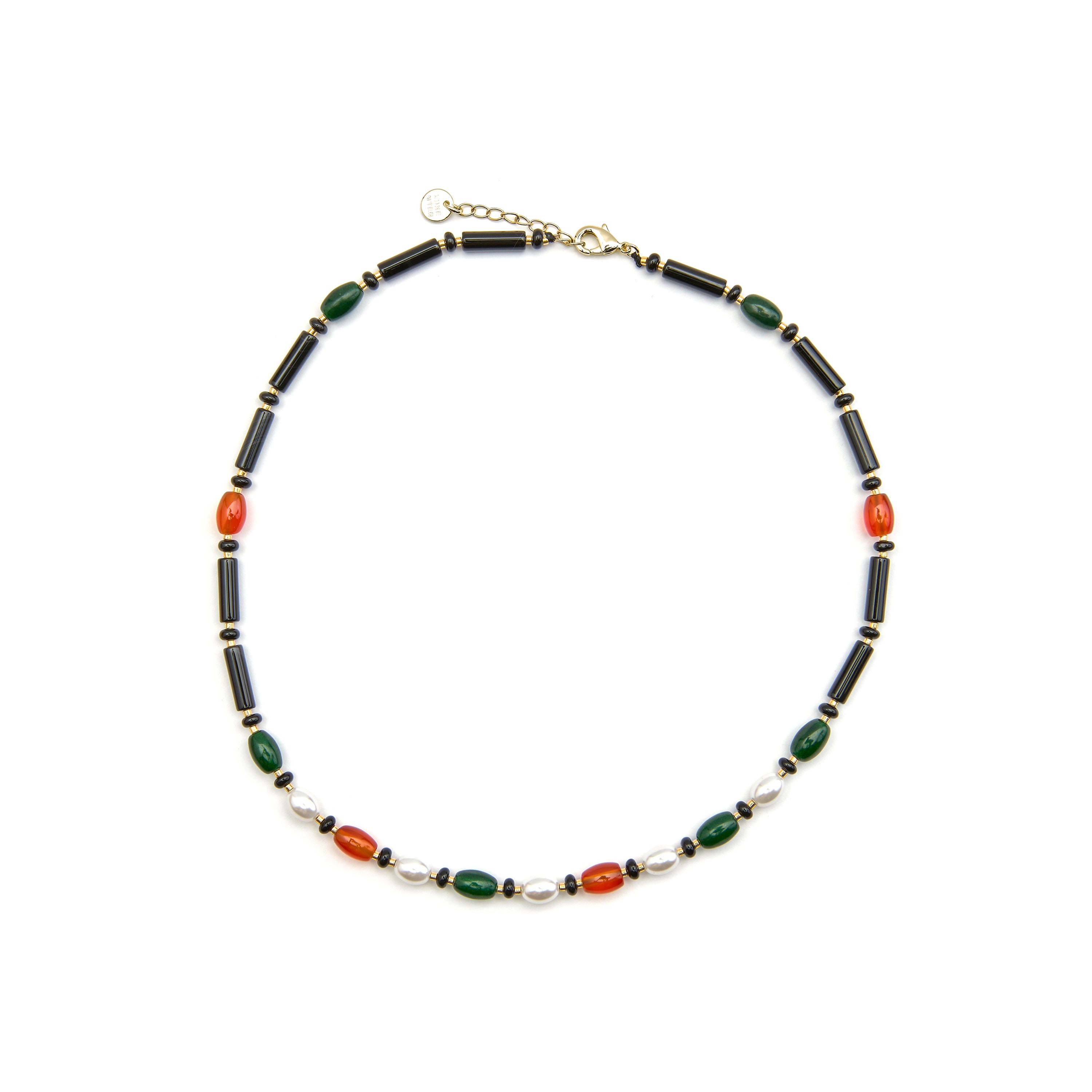 Necklace with Onyx finished in 18k gold - Coepil