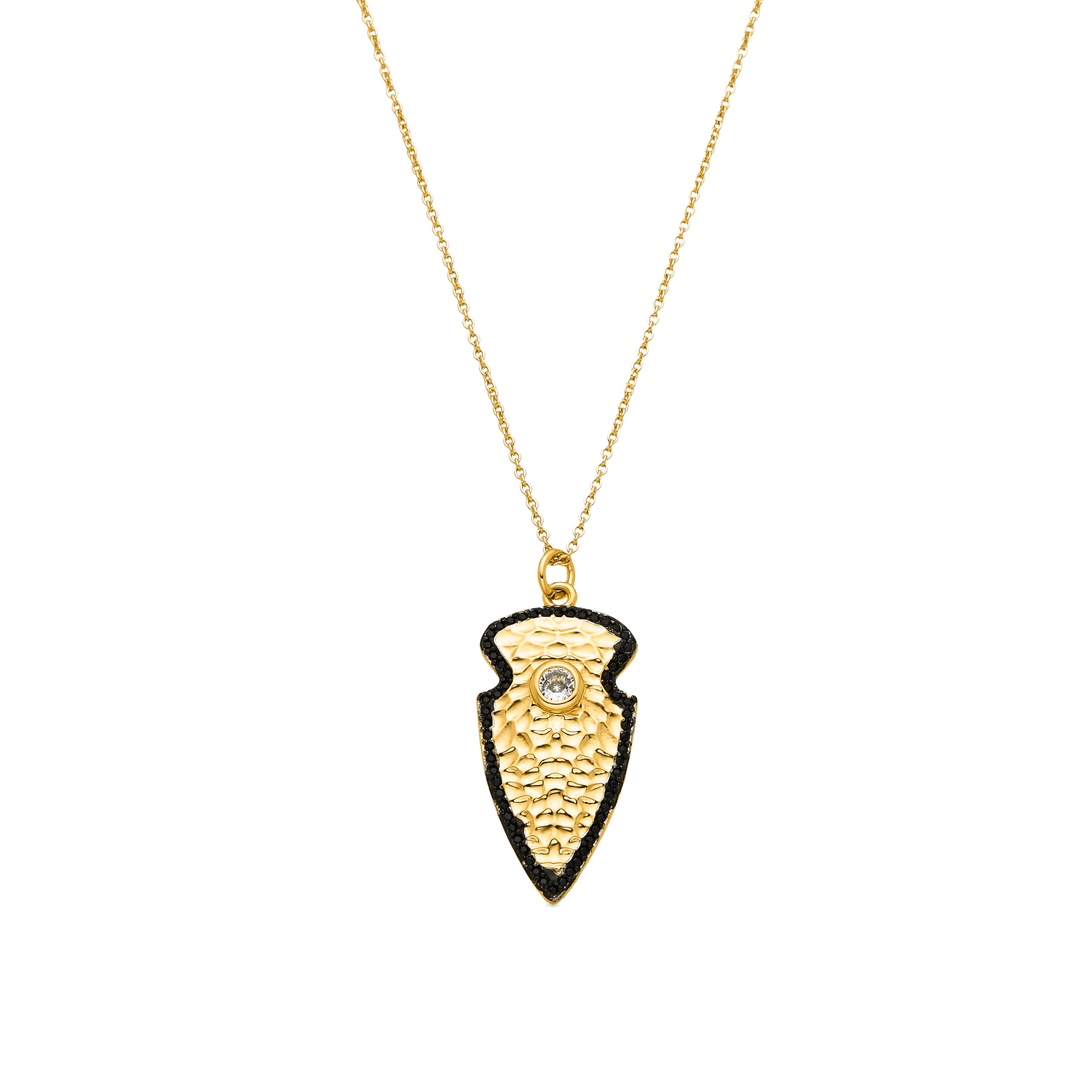 Collana con Zirconia Brillante finitura oro 18k - Otla
