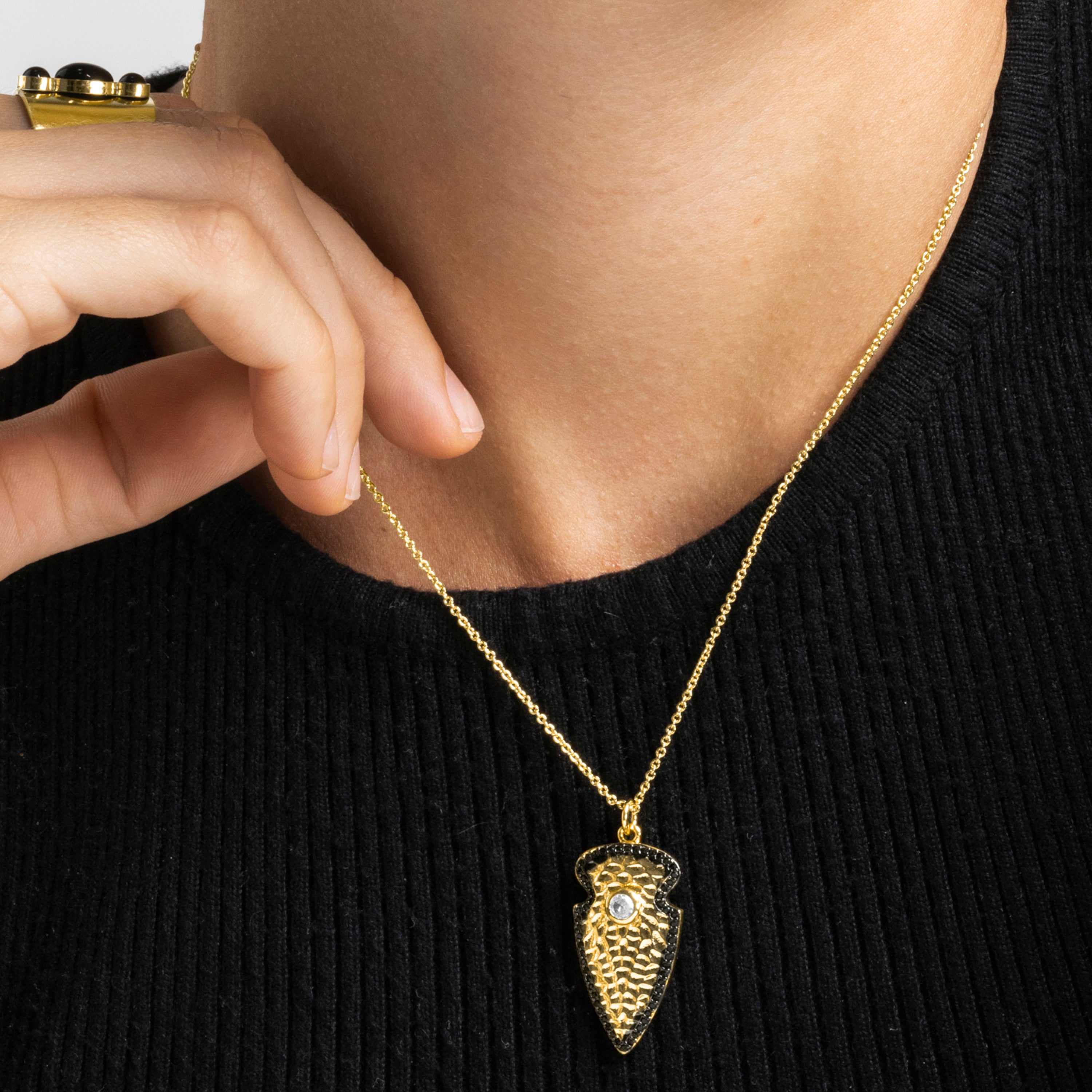 Collana con Zirconia Brillante finitura oro 18k - Otla