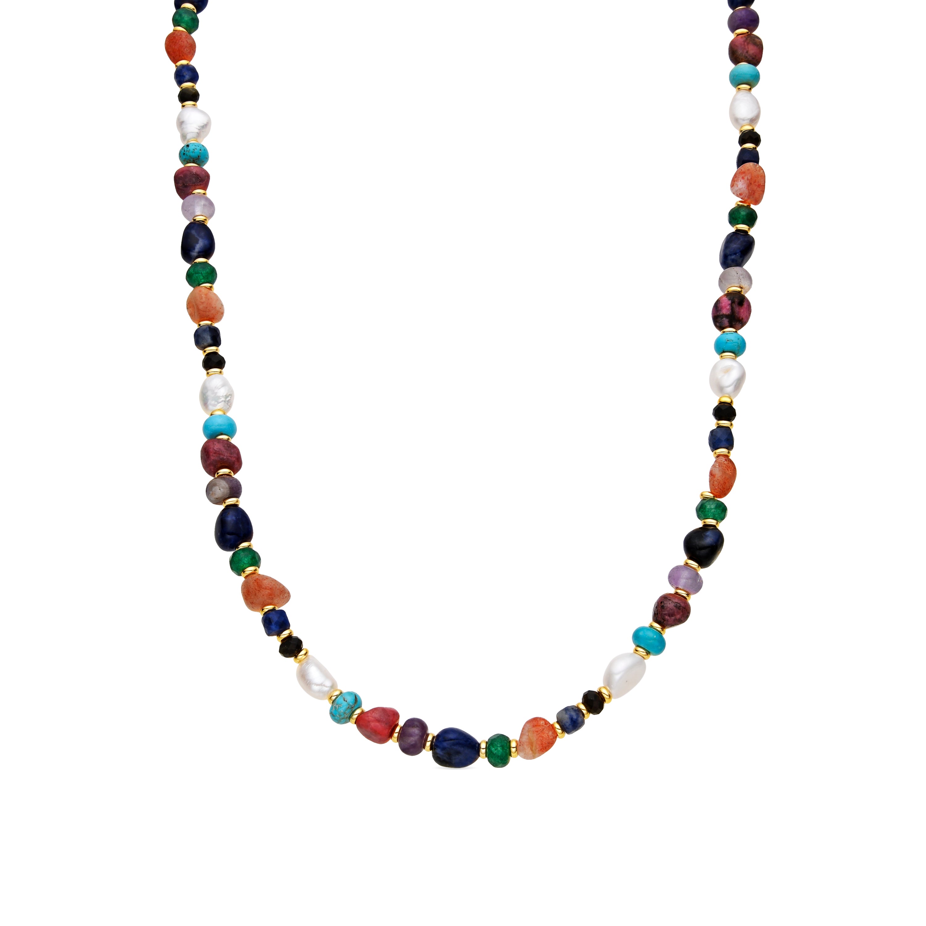 Halskette aus 18 Karat Gelbgold und weiße Perle - Umavi