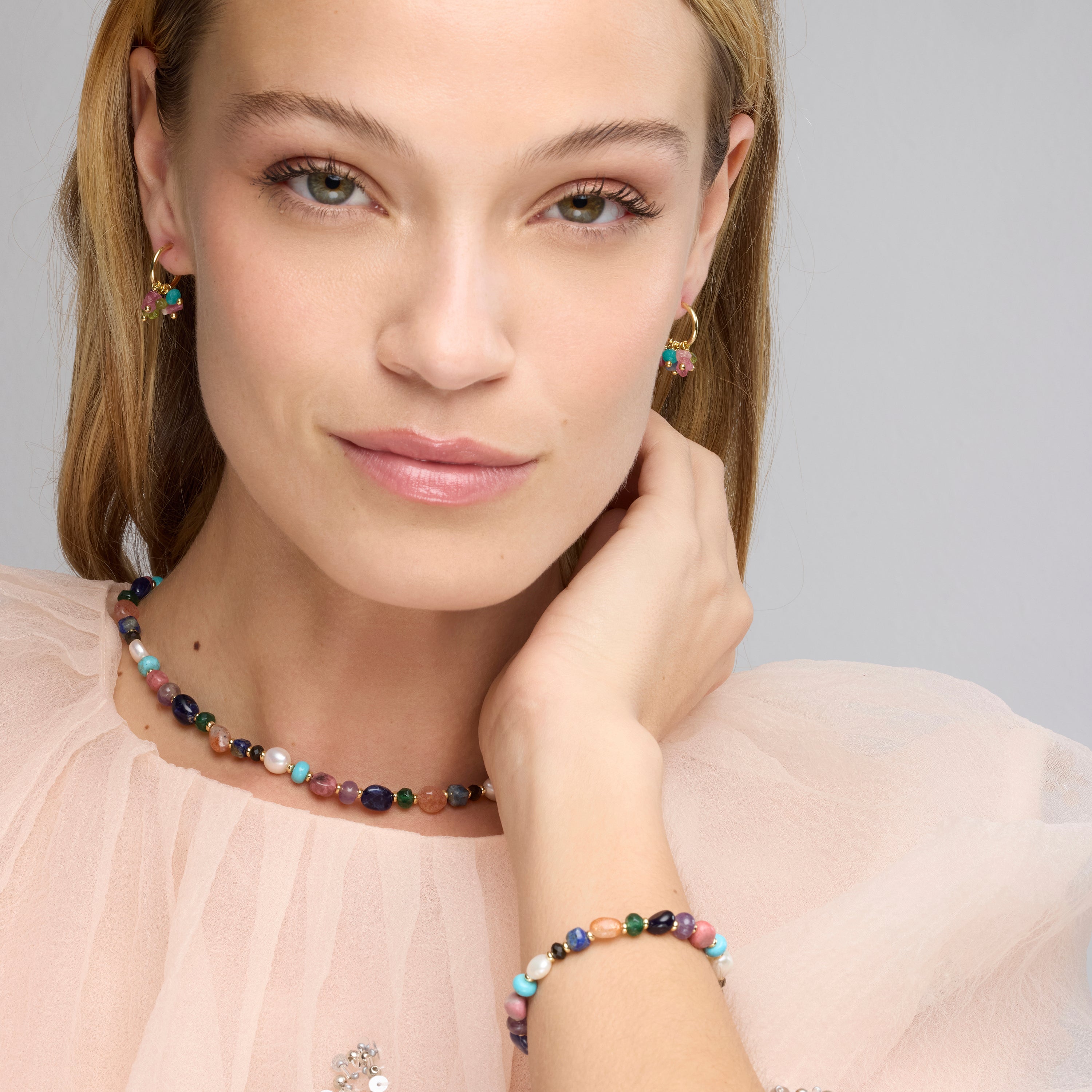 Halskette aus 18 Karat Gelbgold und weiße Perle - Umavi