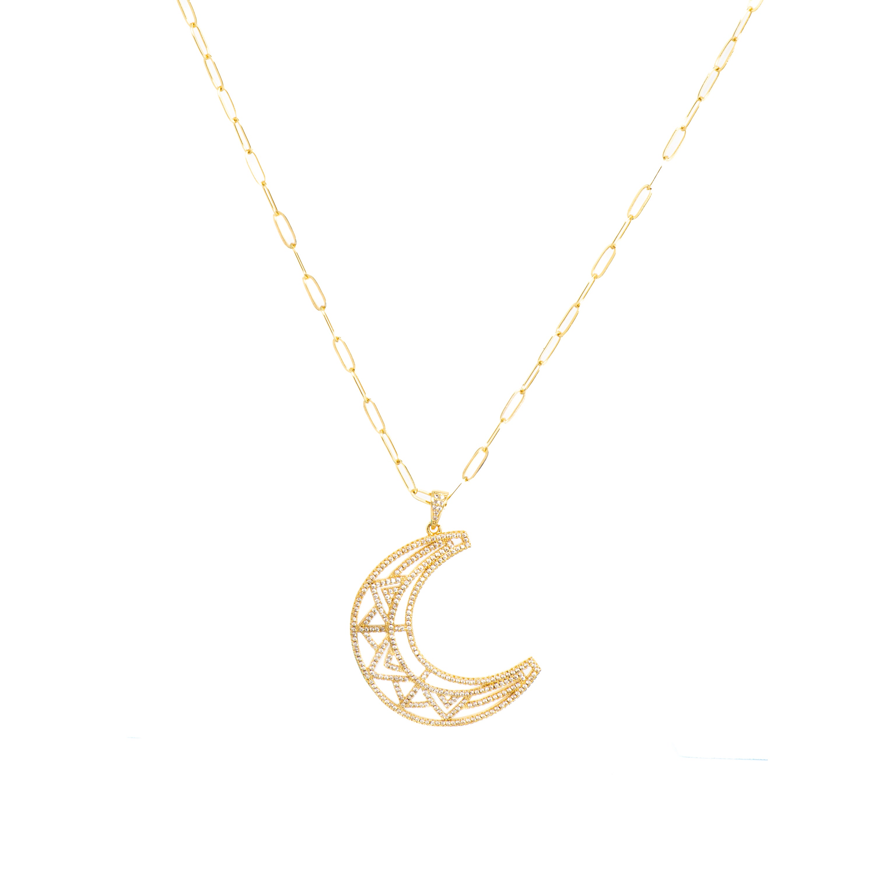 Halskette mit 18k Gelbgold-Finish und Brillanter Zirkonia - Heva
