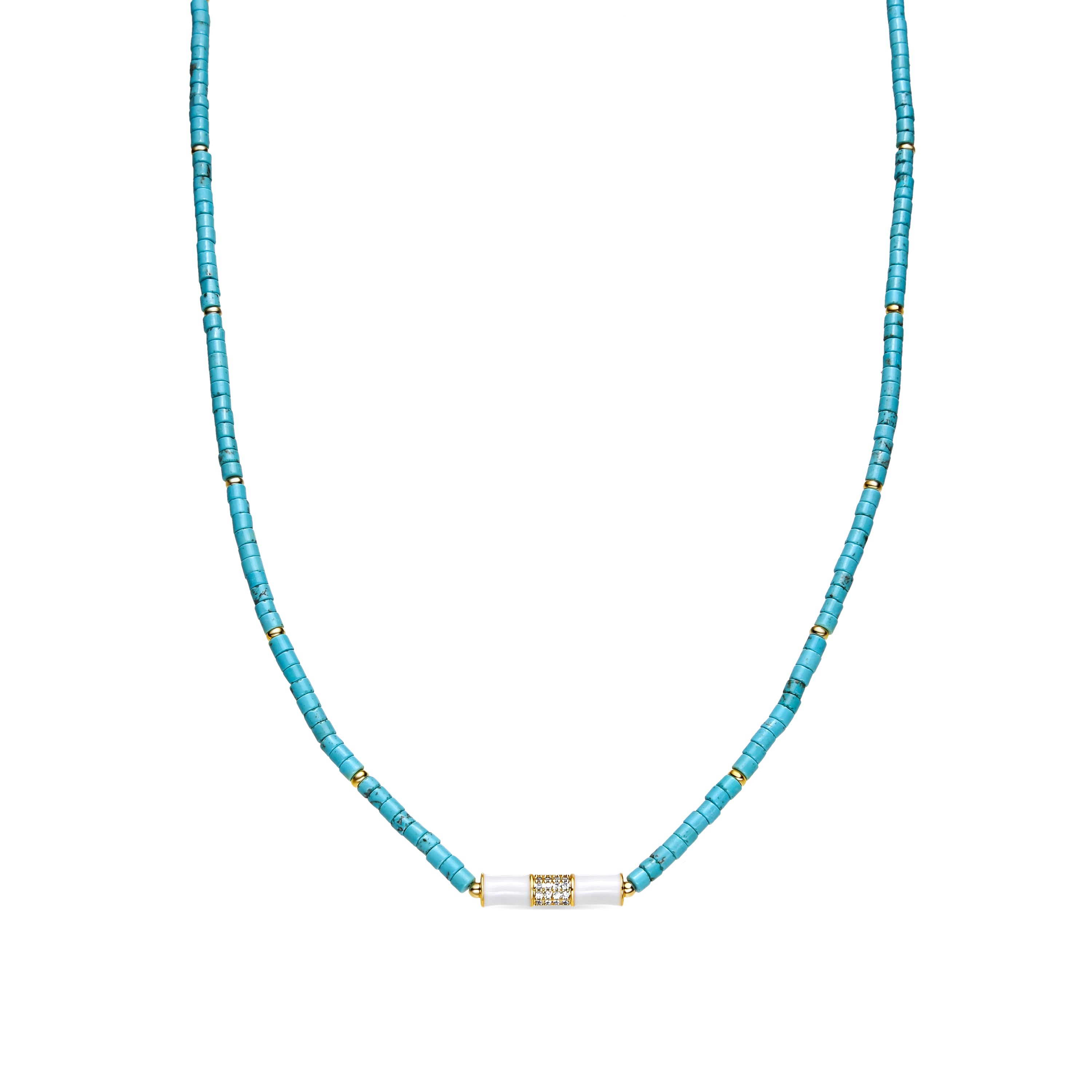 Colar acabado em ouro amarelo de 18k e ônix - Asmi