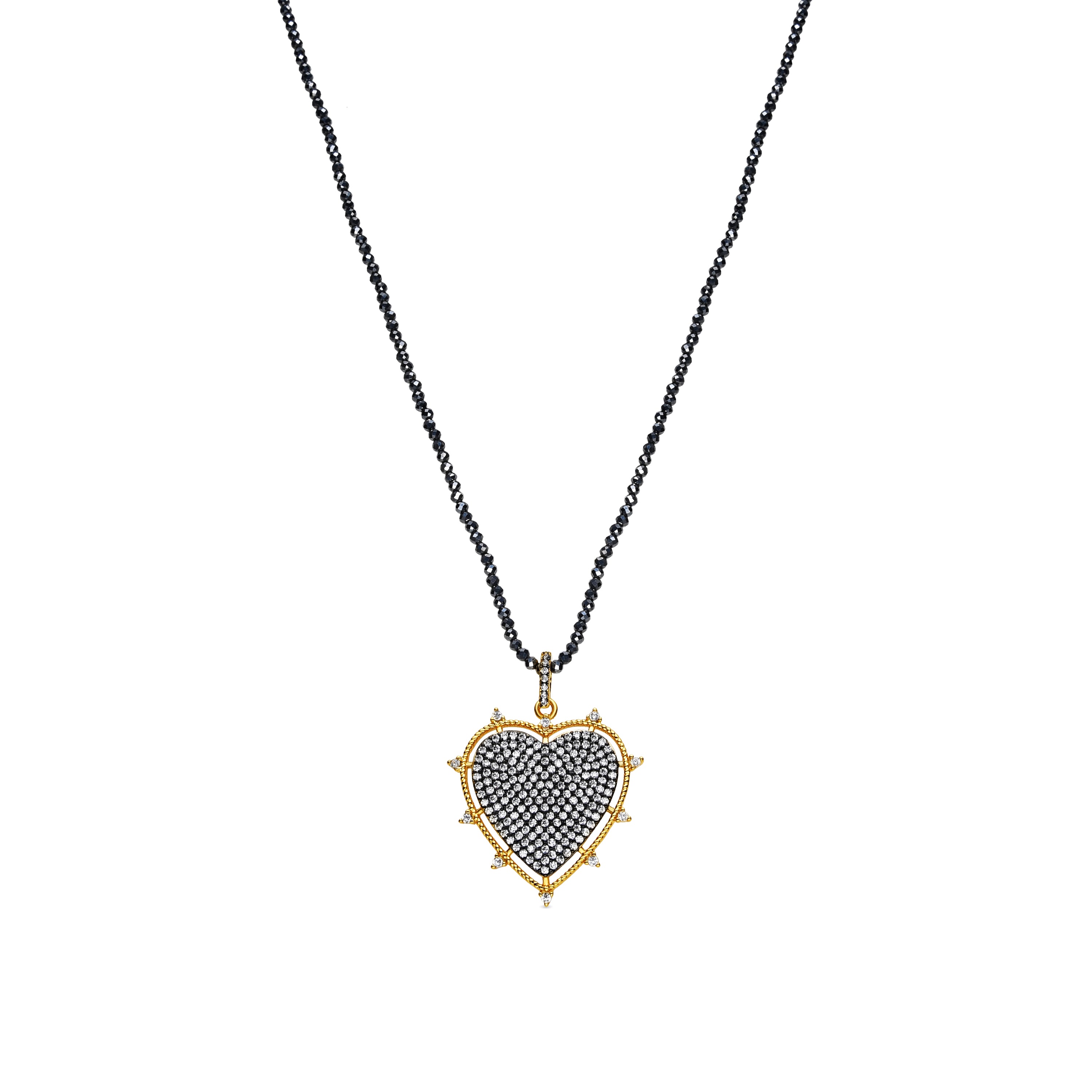 Colar acabado em ouro amarelo de 18k e zircónia brilhante - Lezsa
