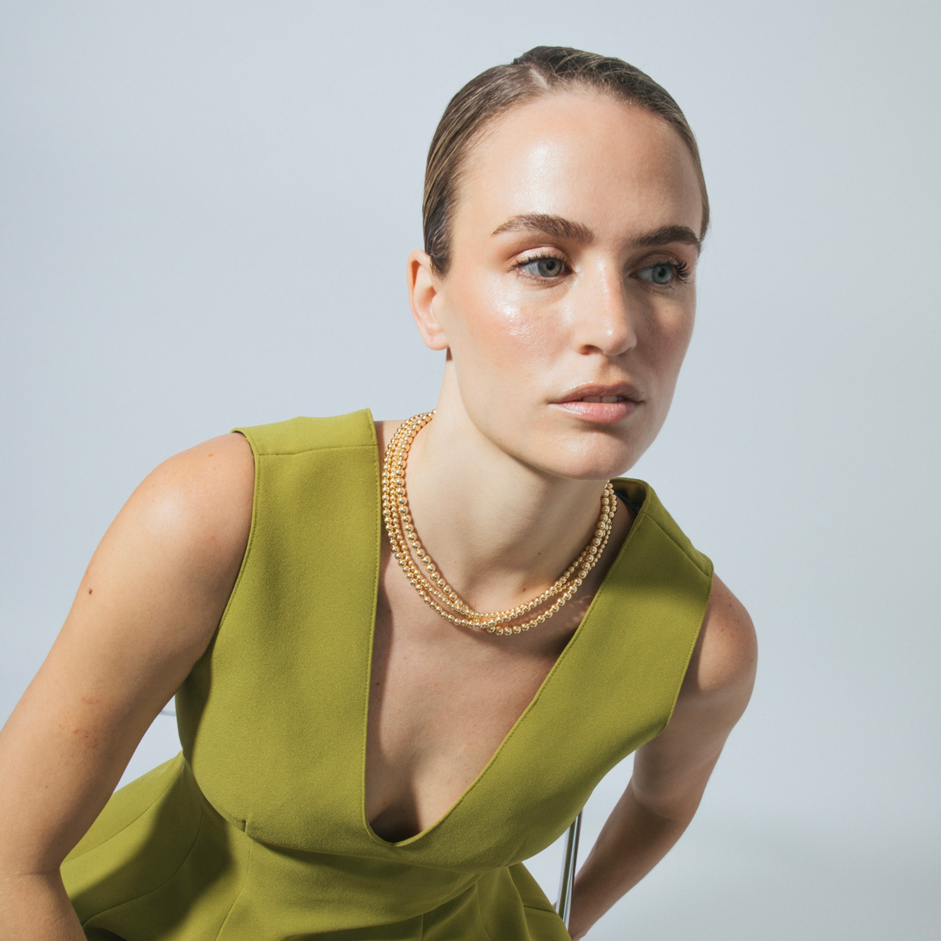 Halsband mit 18k Gelbgold-Finish - Bielzu