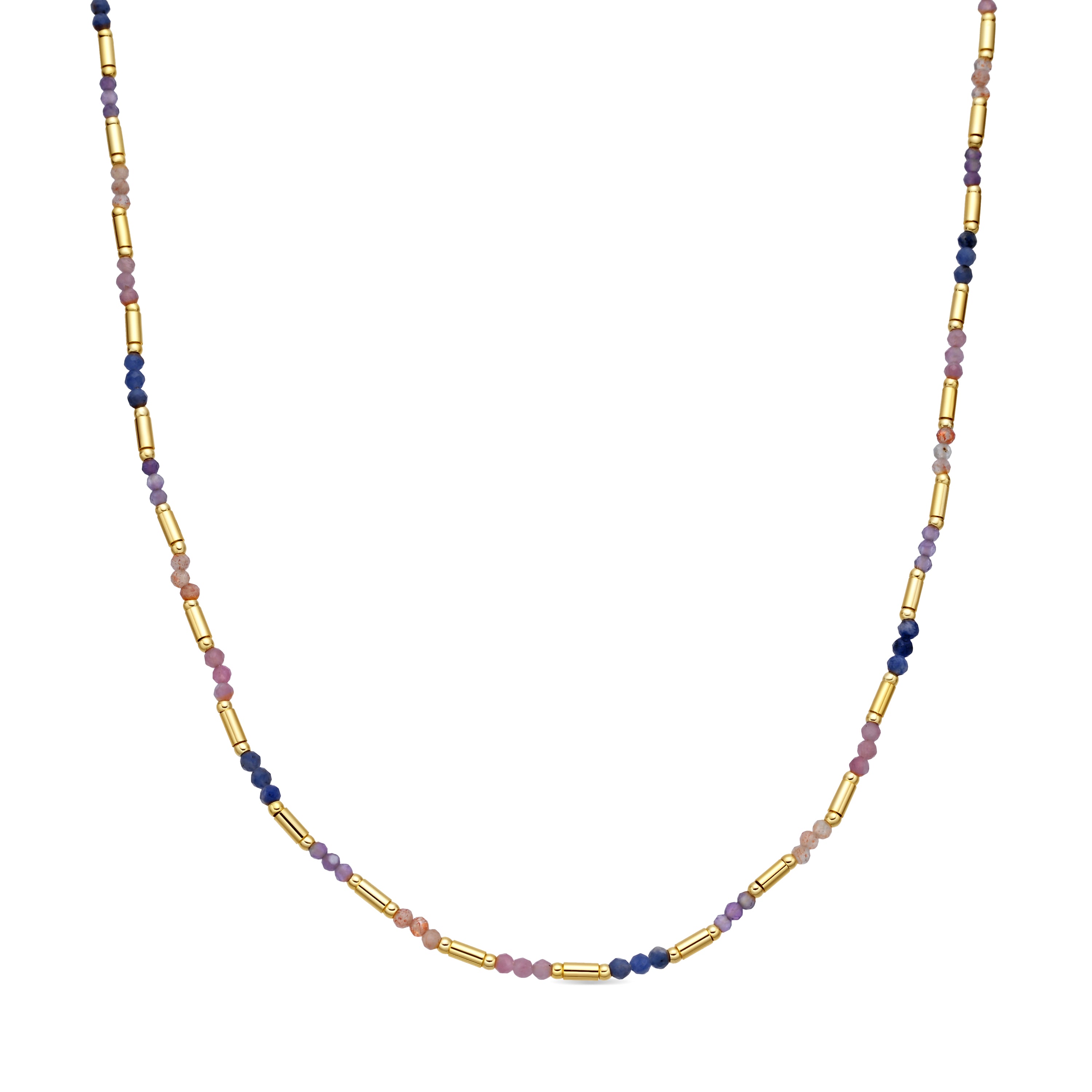 Collana di Cristallo Multicolore con finitura in oro giallo 18k - Athas
