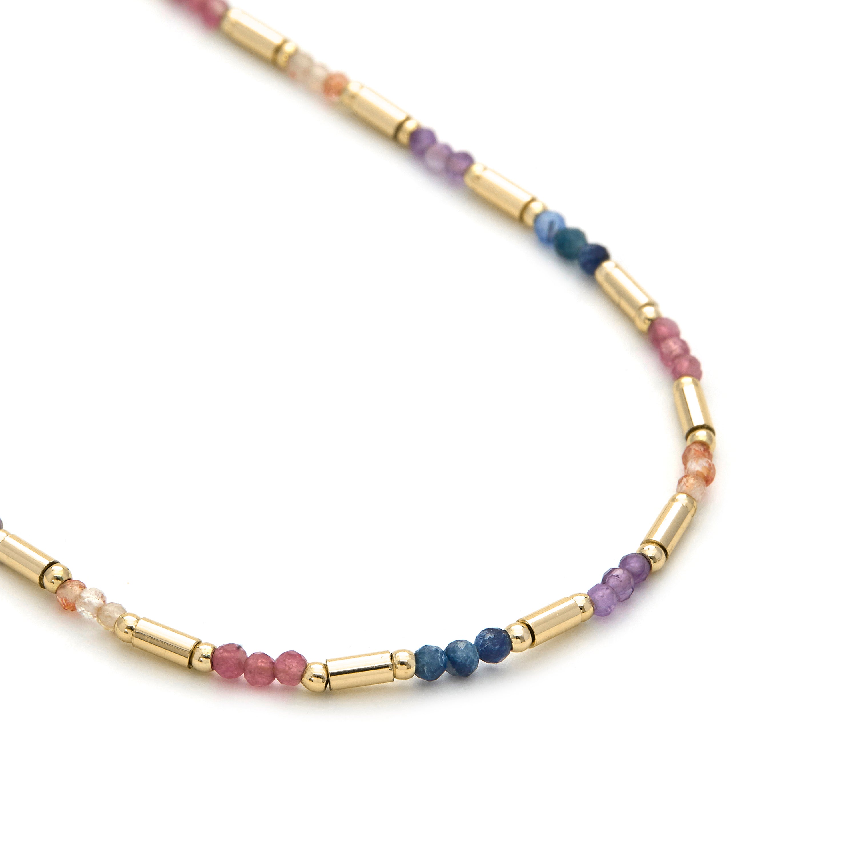 Collana di Cristallo Multicolore con finitura in oro giallo 18k - Athas