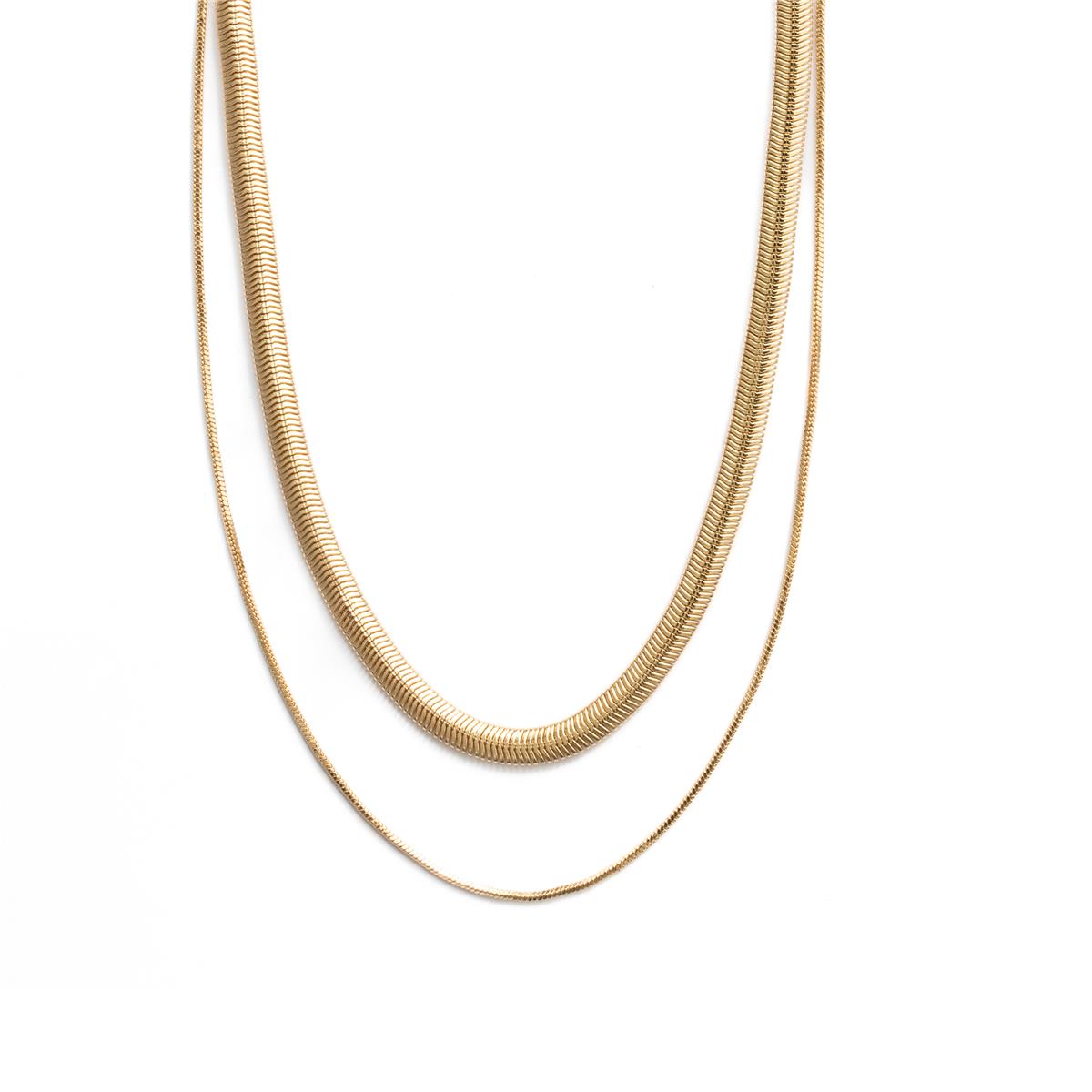 Colar acabado em ouro amarelo de 18k - Jezo