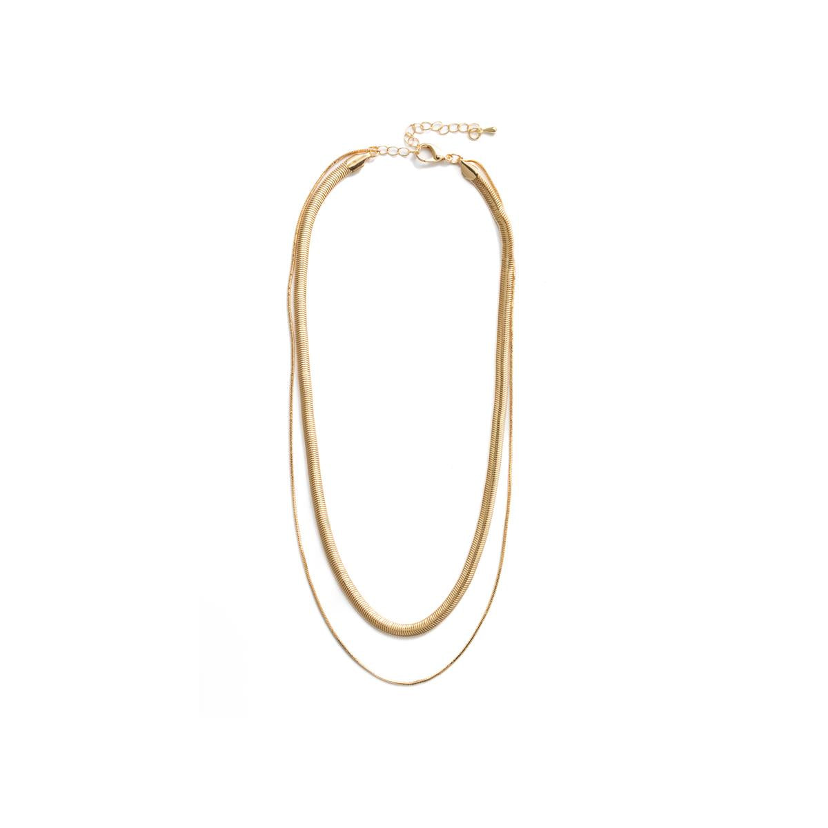 Colar acabado em ouro amarelo de 18k - Jezo