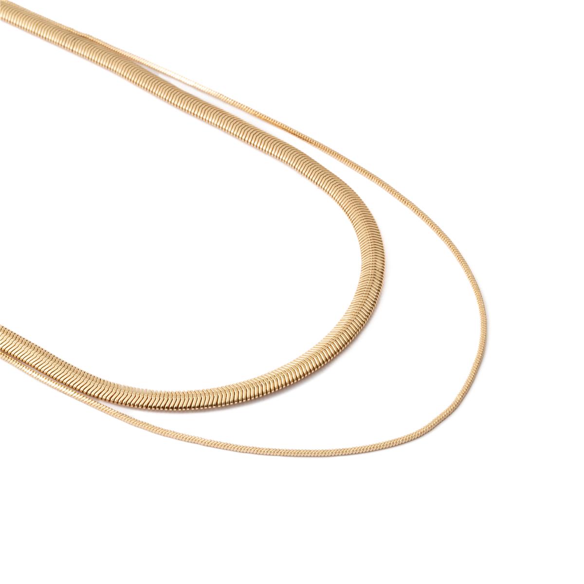 Colar acabado em ouro amarelo de 18k - Jezo