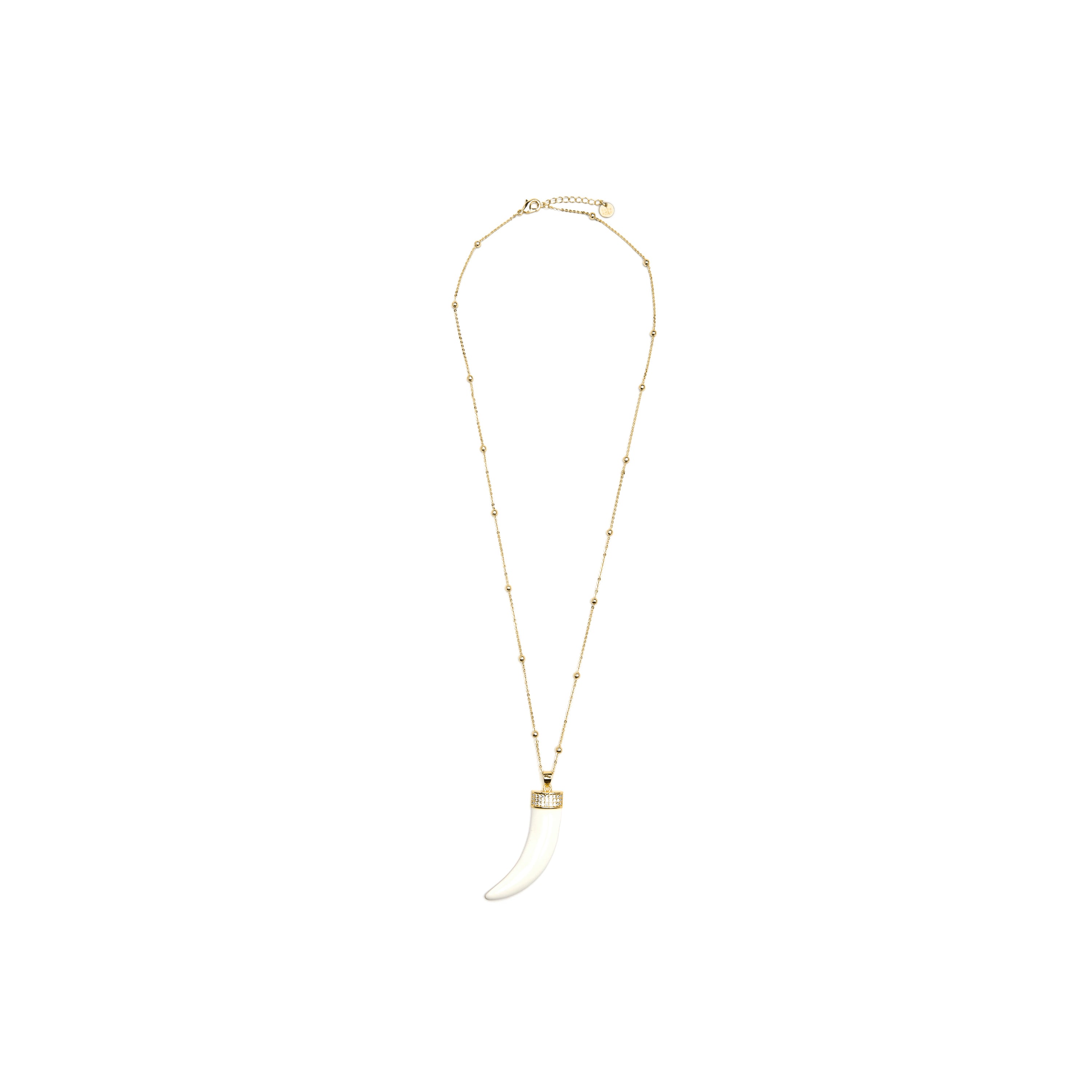 Collier laqué blanc finition en or 18k - Arhew