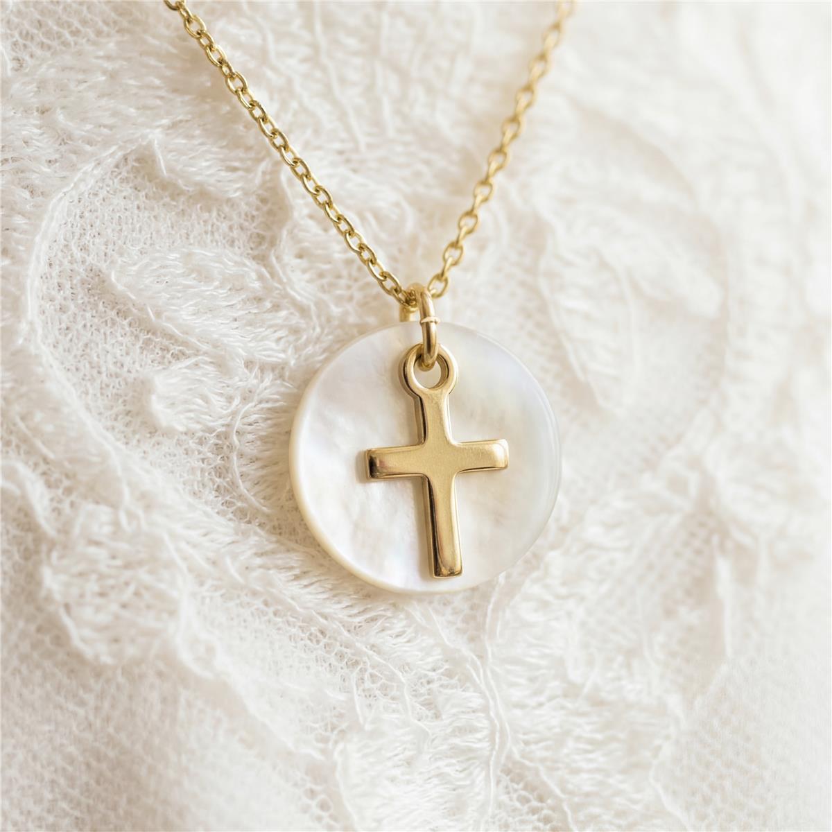 Collana di Madreperla Bianca con finitura in oro giallo 18k - Yrmul