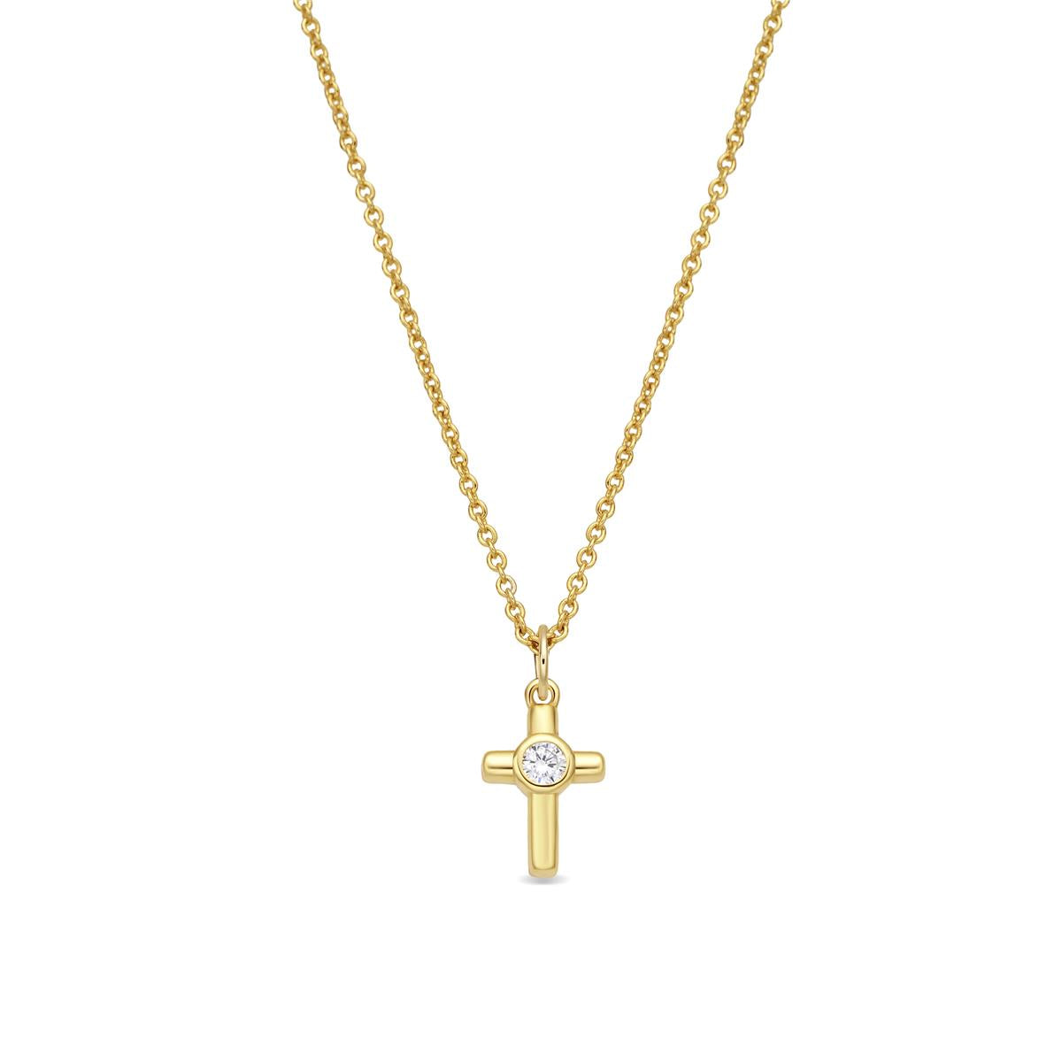 Collar de Circonita Brillante acabado en oro amarillo de 18k - Lanka