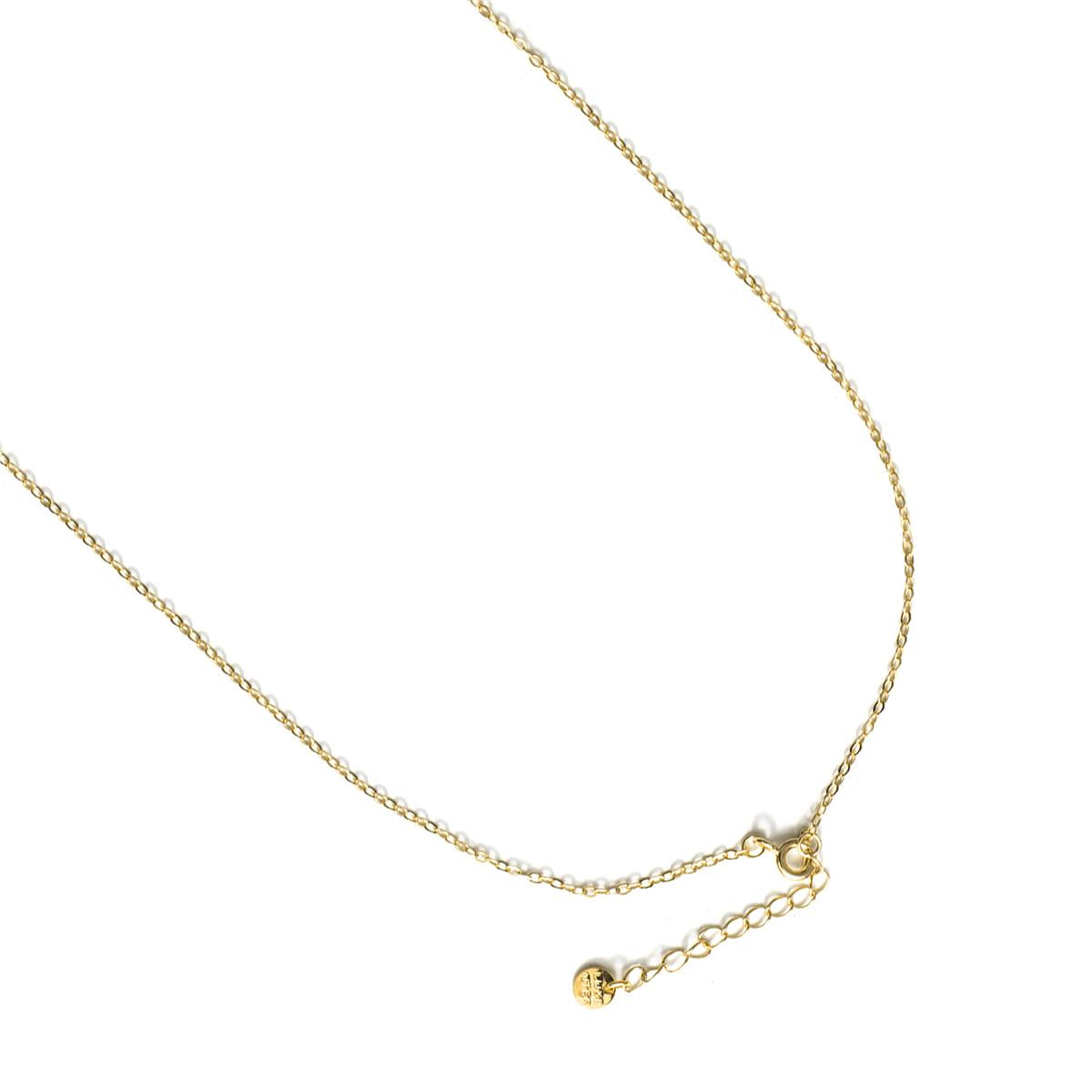 Collana con zircone brillante finitura in oro giallo 18k - Askom