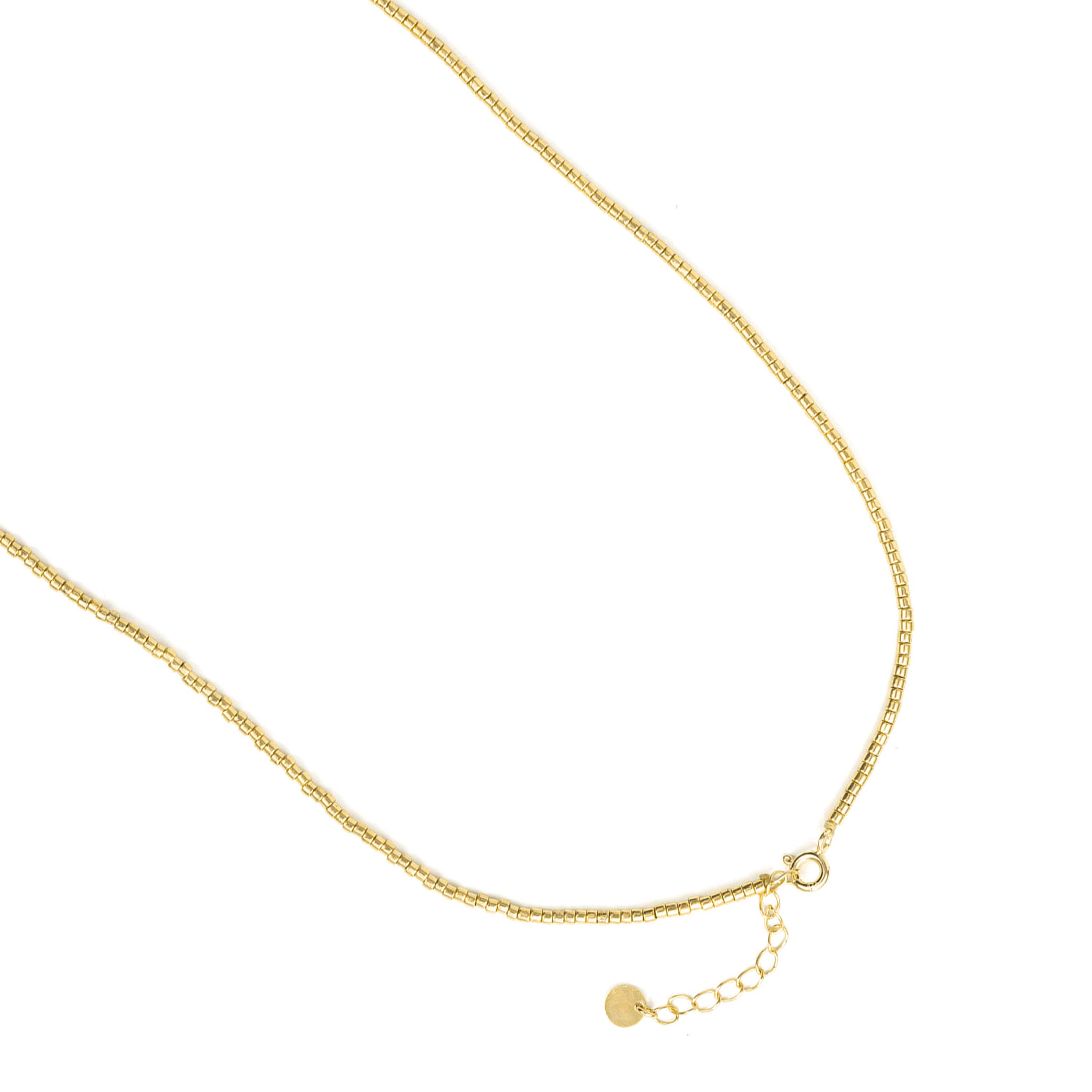 Collar de Circonita Zafiro acabado en oro amarillo de 18k - Sahspu