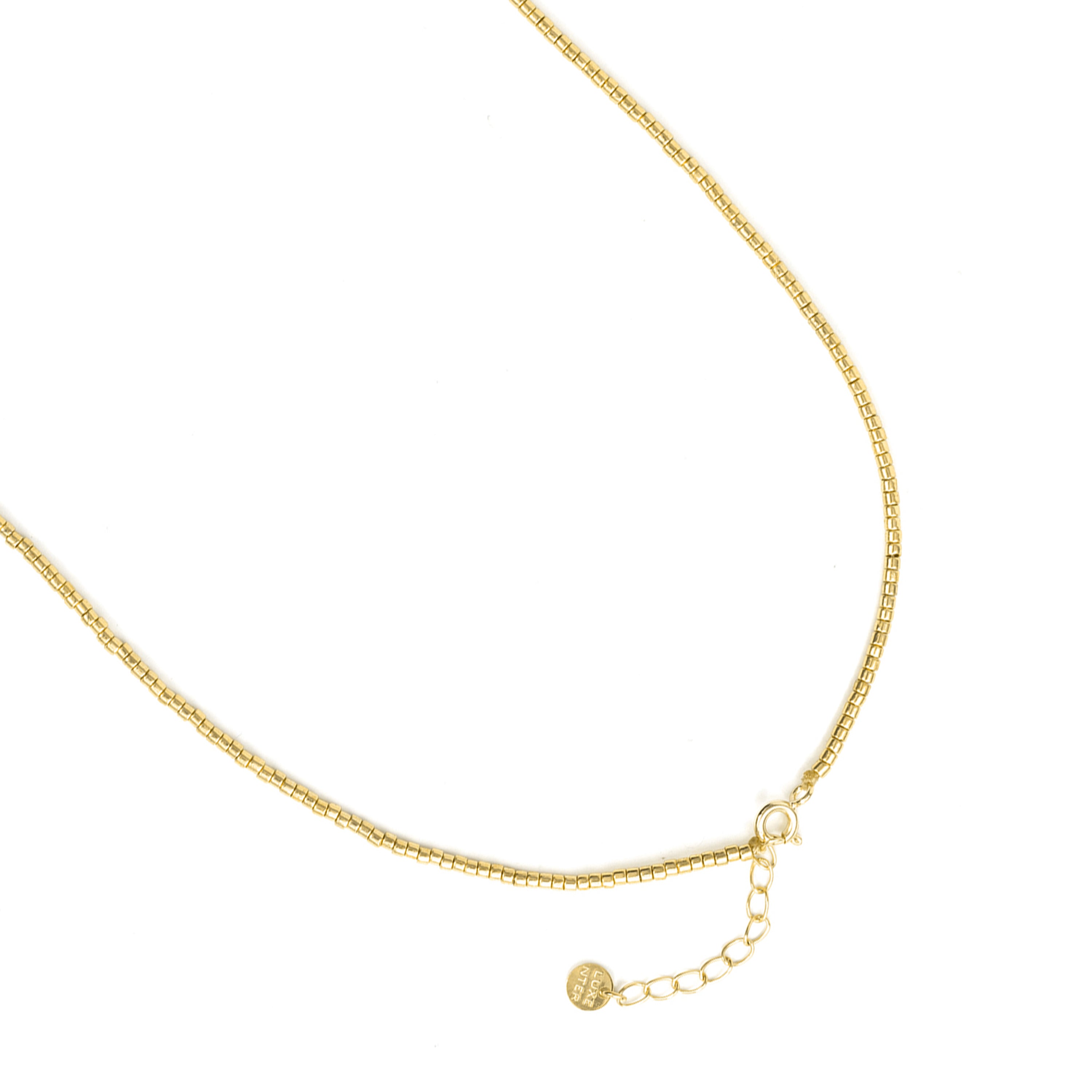 Collar de Circonita Rubí acabado en oro amarillo de 18k - Sahspu