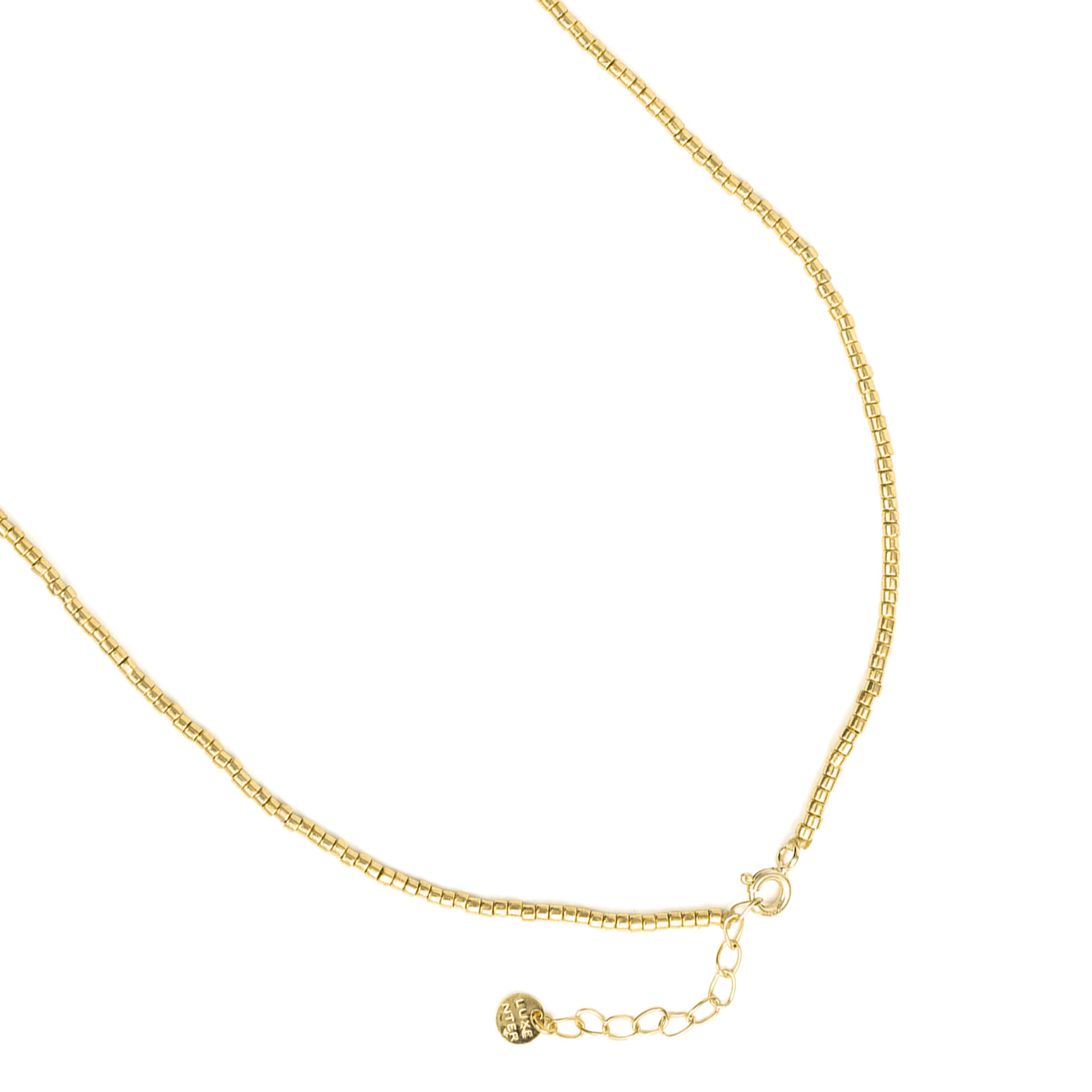 Collar de Circonita Esmeralda acabado en oro amarillo de 18k - Sahspu