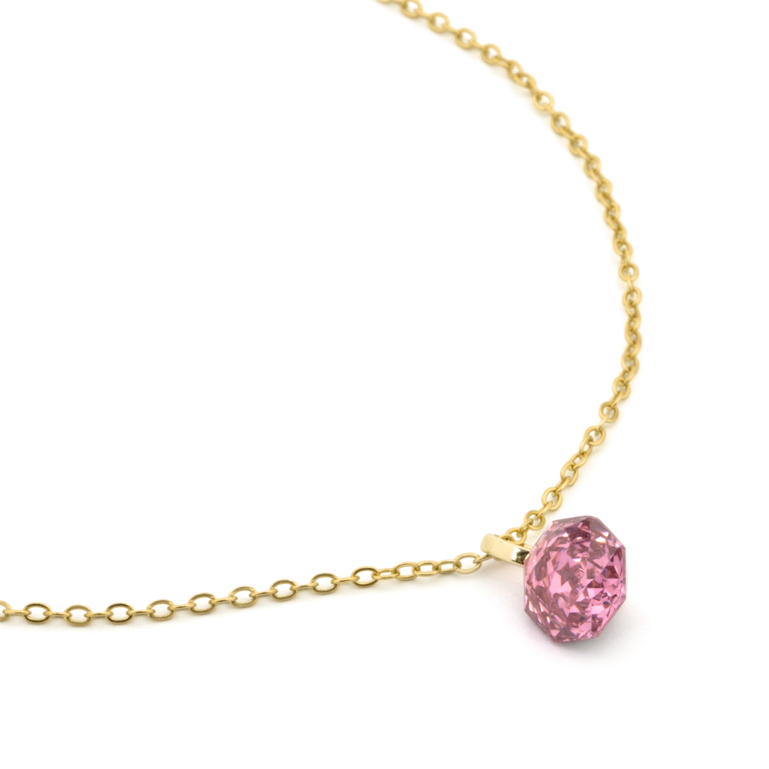 Collar de Circonita Rubí acabado en oro amarillo de 18k - Lisath