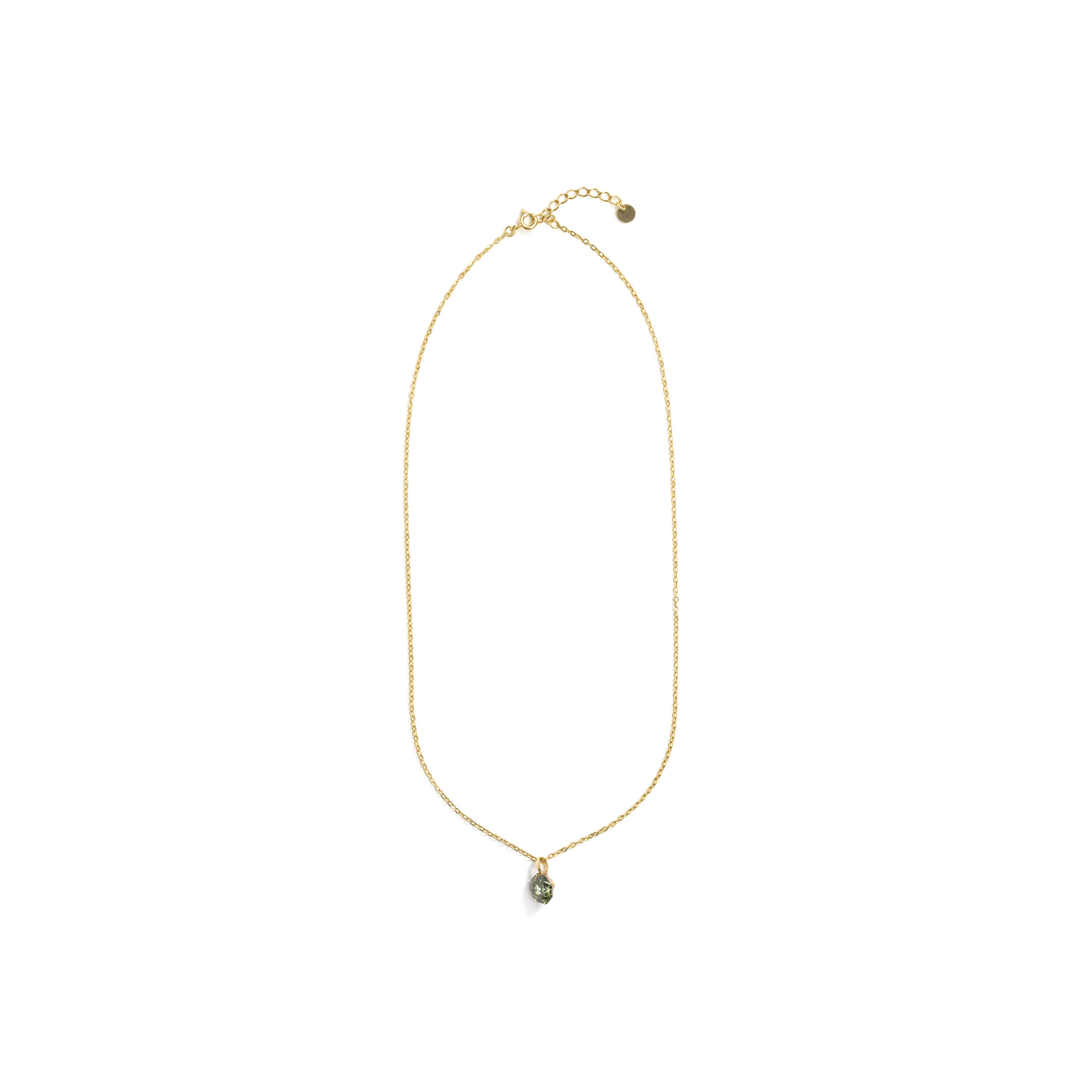 Collar de Circonita Verde acabado en oro amarillo de 18k - Lisath