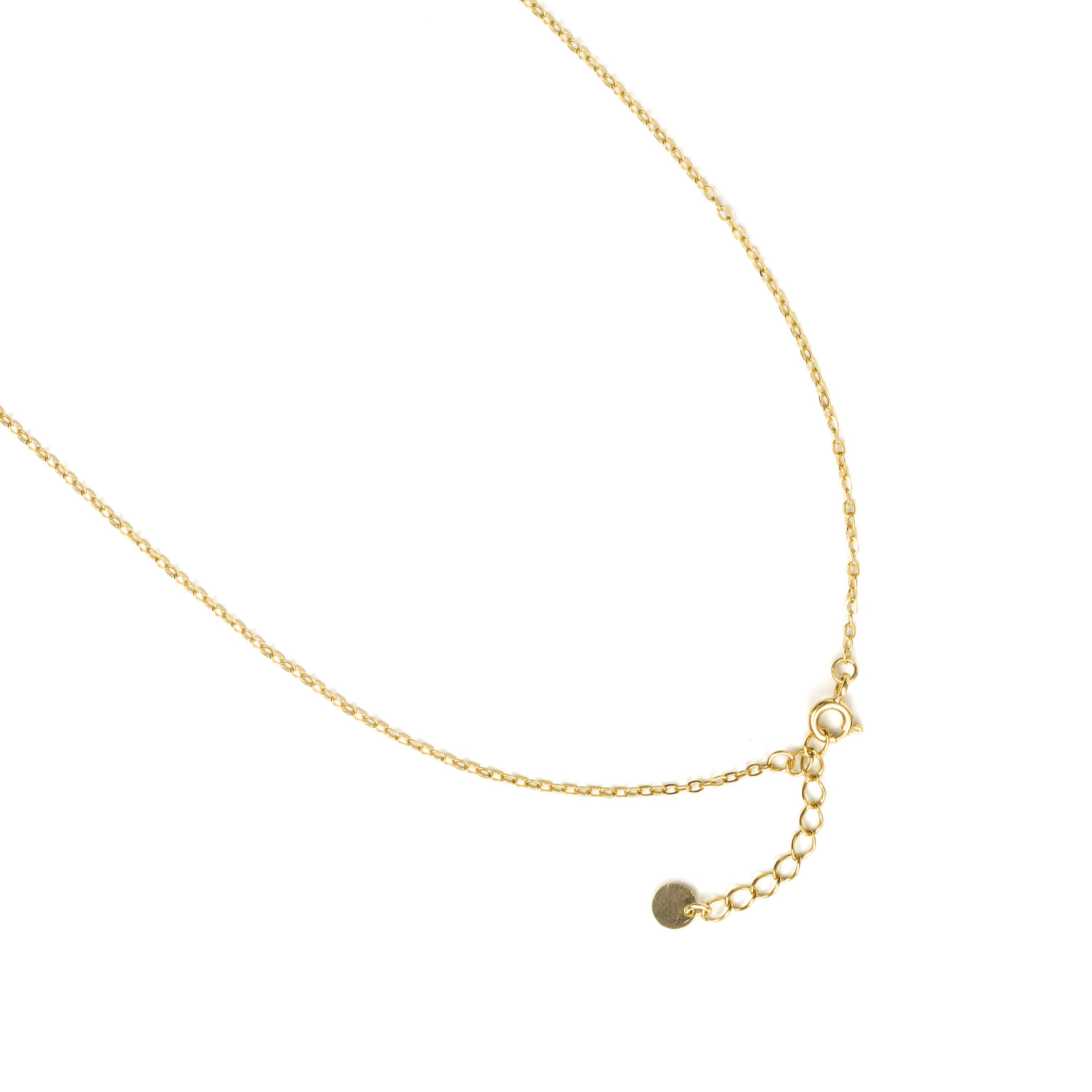 Collar de Circonita Verde acabado en oro amarillo de 18k - Lisath
