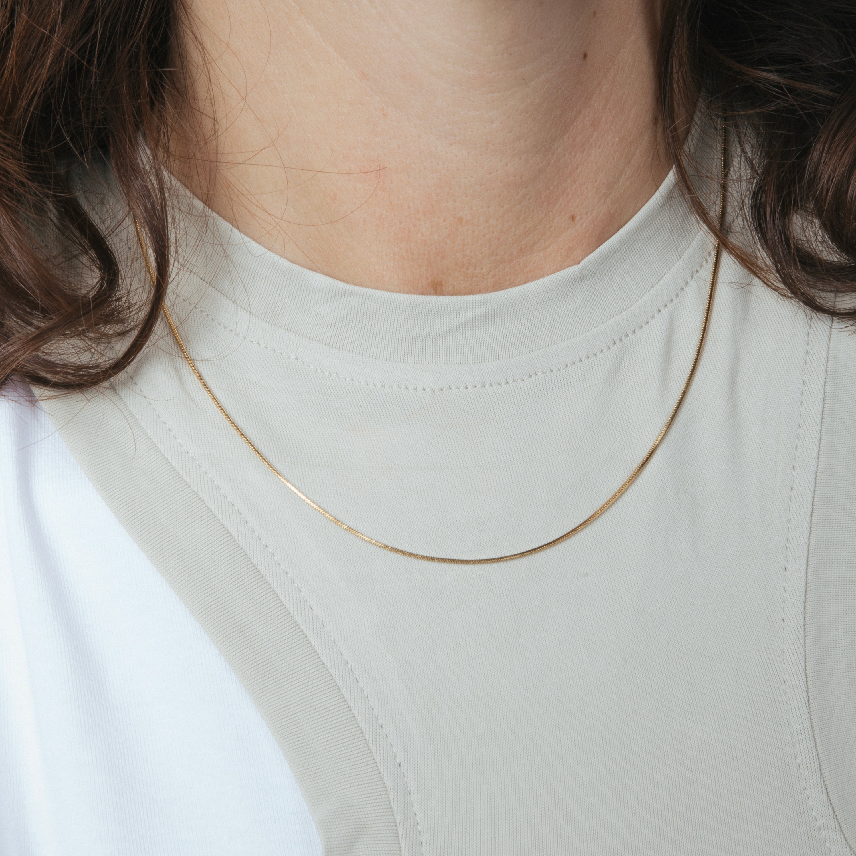 Colar de 45cm acabado em Ouro Amarelo de 18K - Nesil