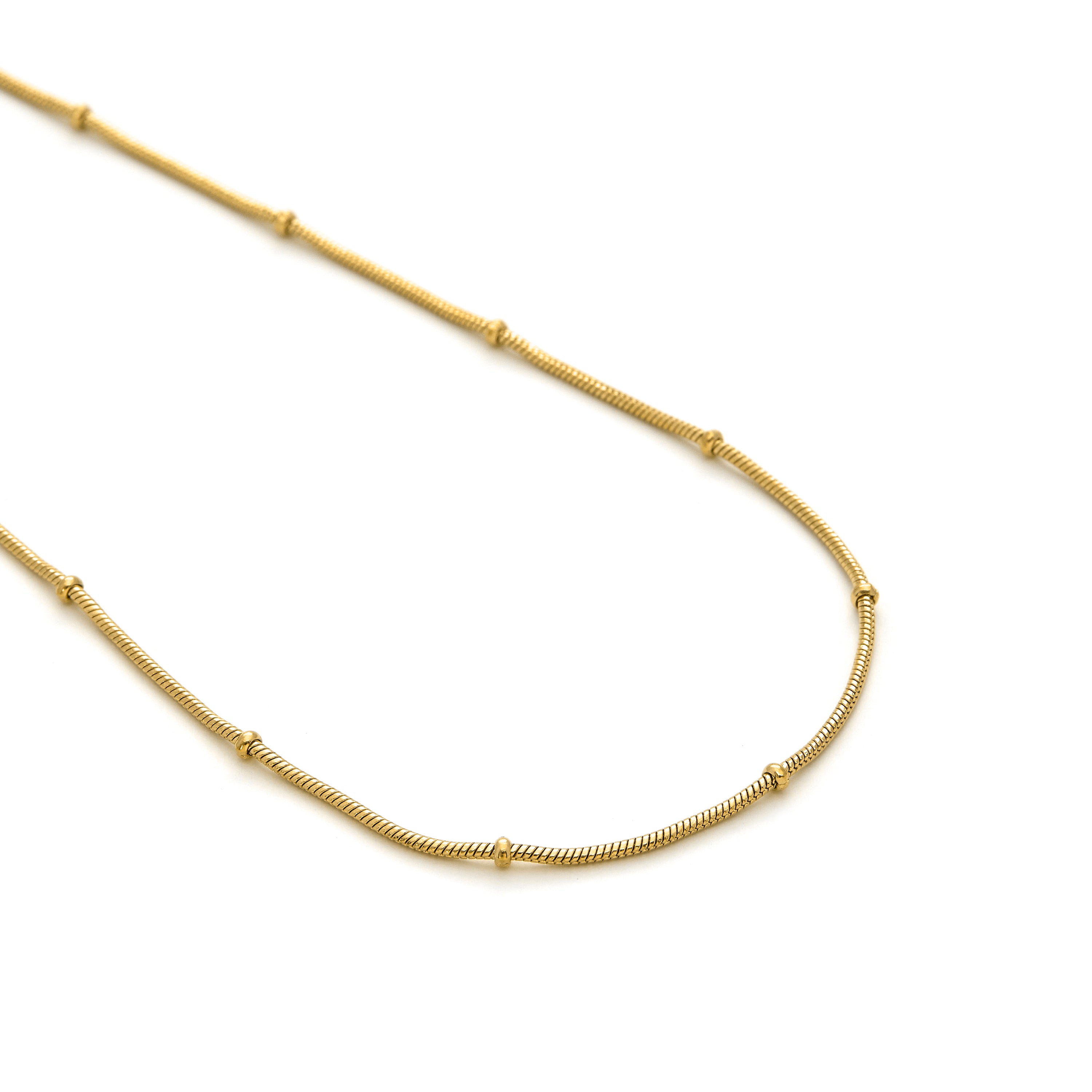 Collier de 45cm finition en Or Jaune 18K - Thapai