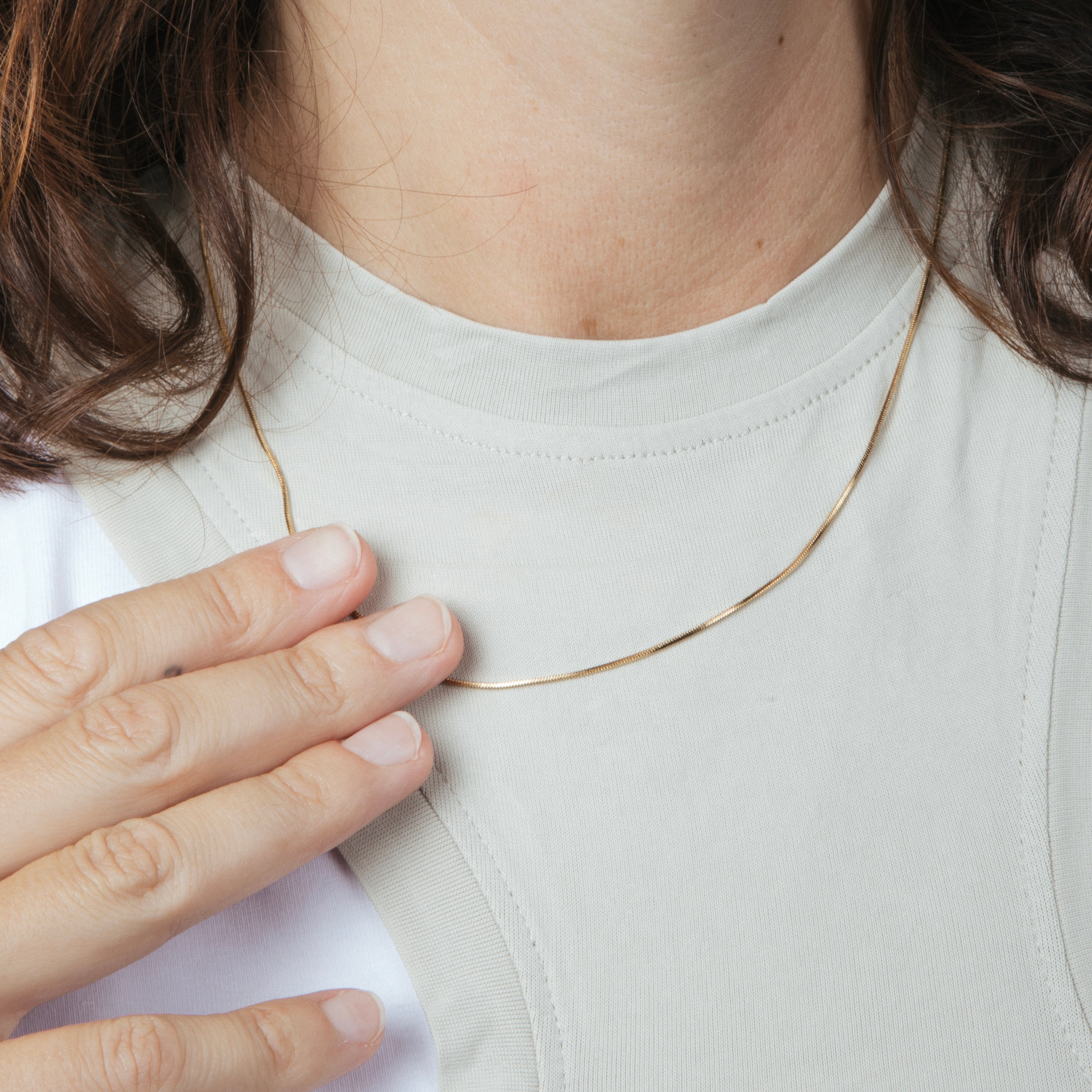 Collier de 45cm finition en Or Jaune 18K - Thapai
