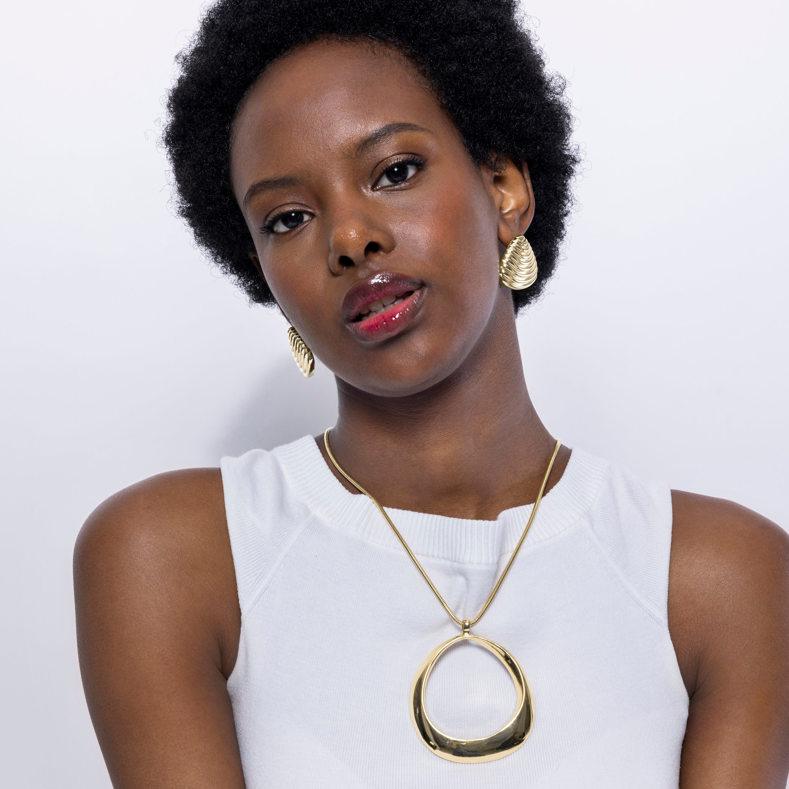 Collier finition en or jaune 18K - Mei