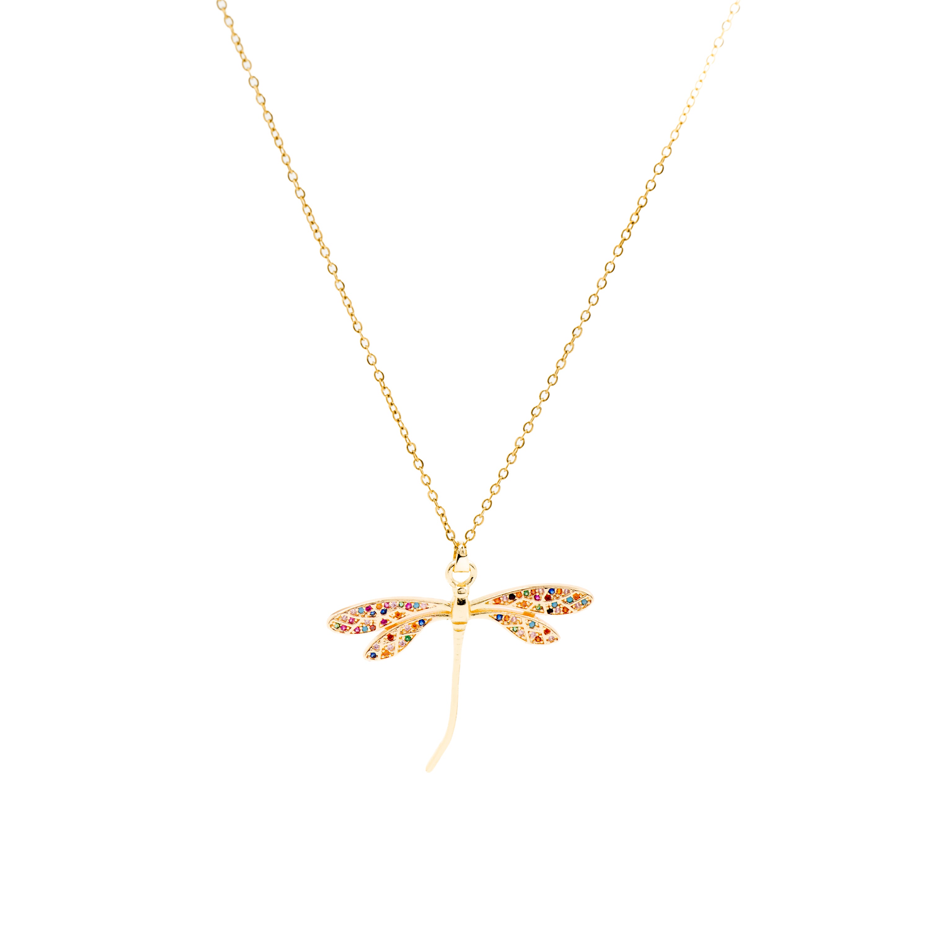 Collar con Circonita Multicolor acabado oro 18K - Zaka