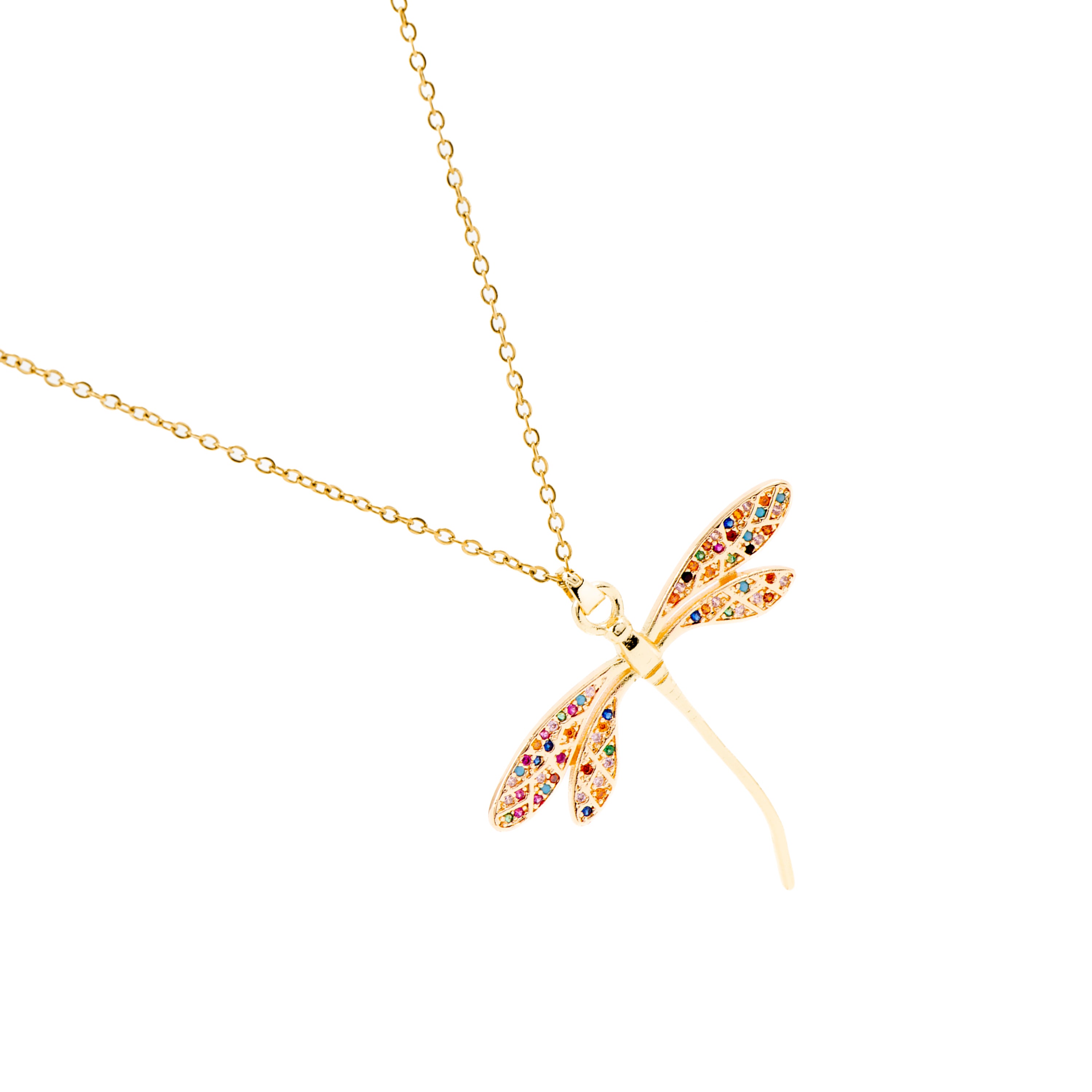 Collar con Circonita Multicolor acabado oro 18K - Zaka