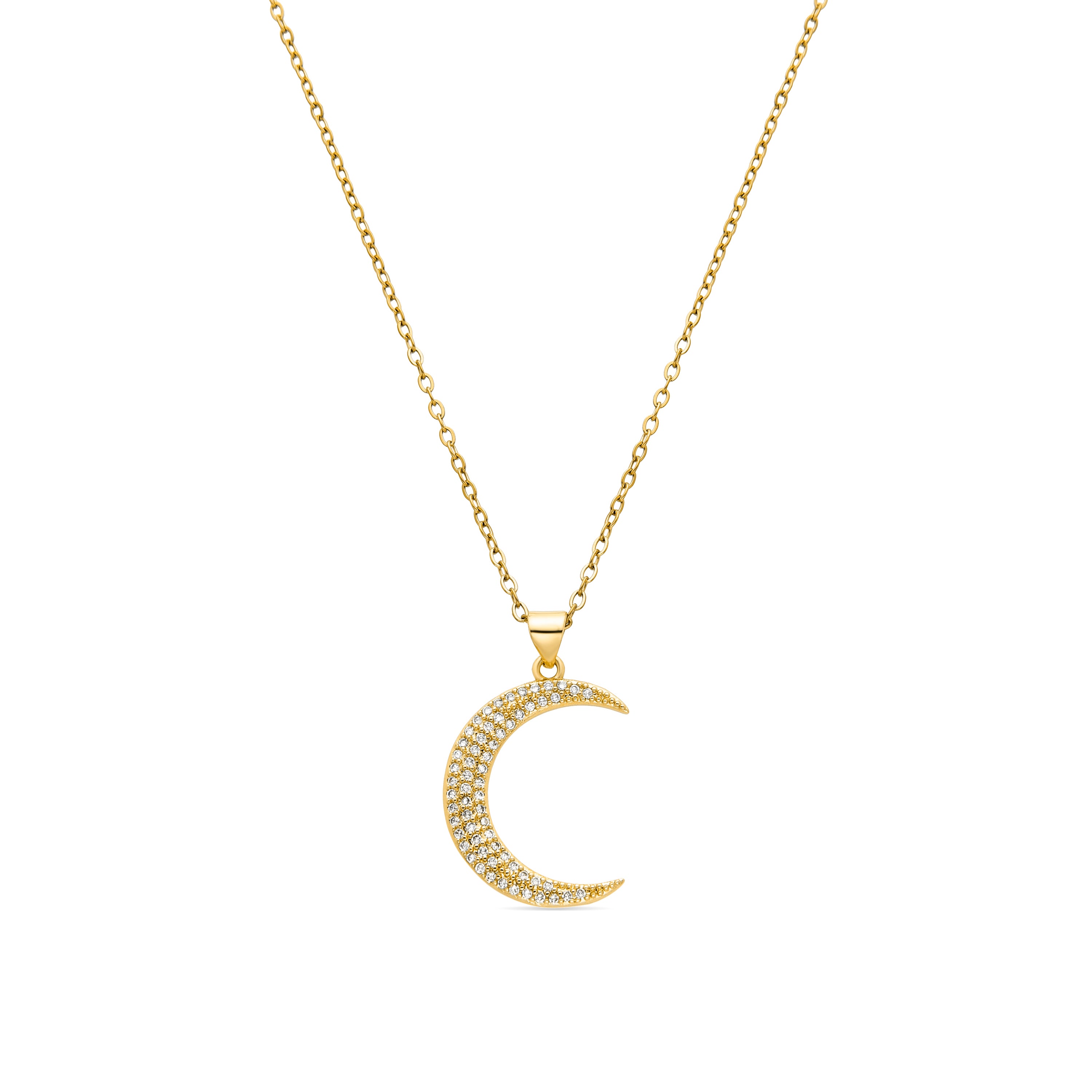 Colar com Zircónia Brilhante acabamento ouro 18K - Deoko