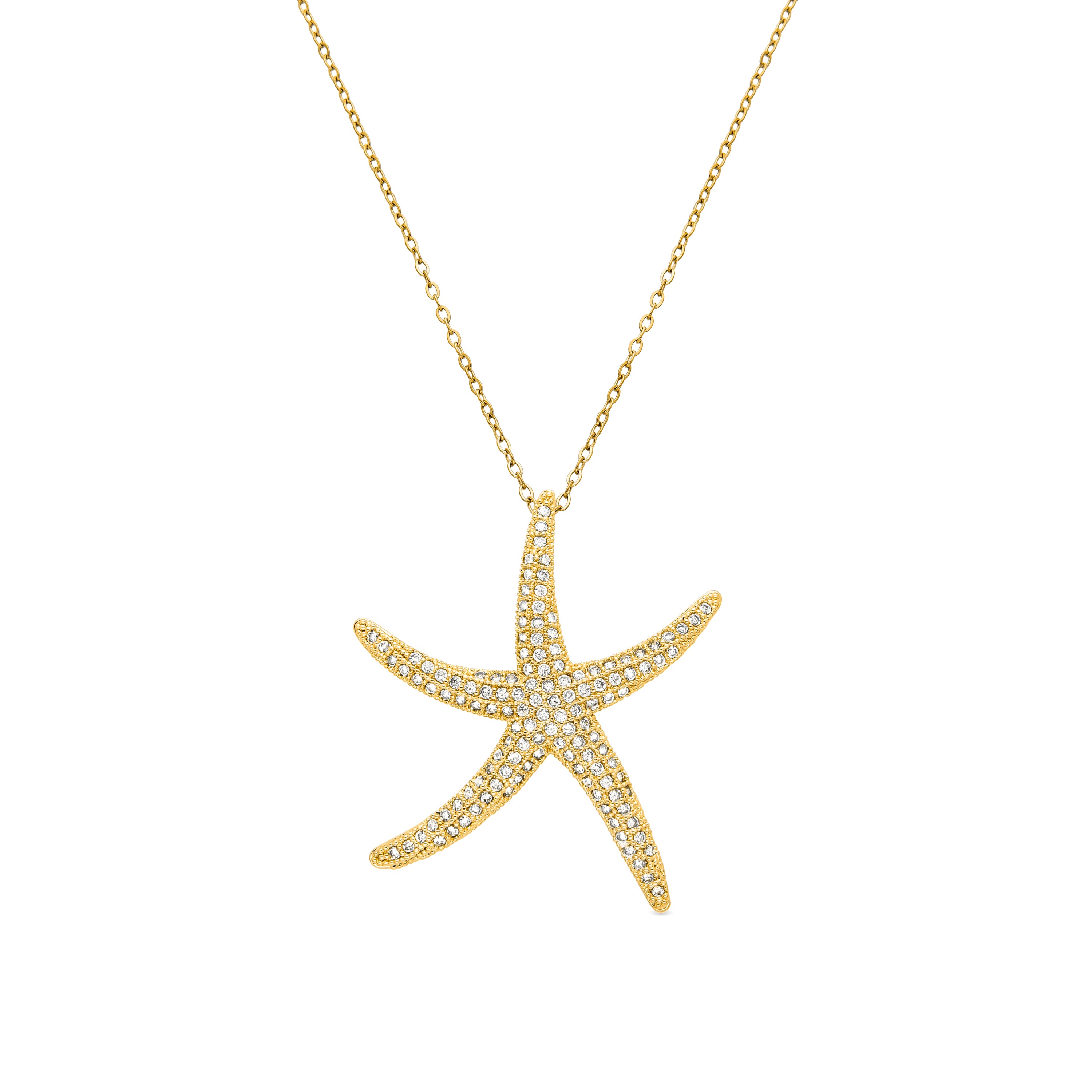 Collar con Circonita Brillante acabado oro 18K - Sirif