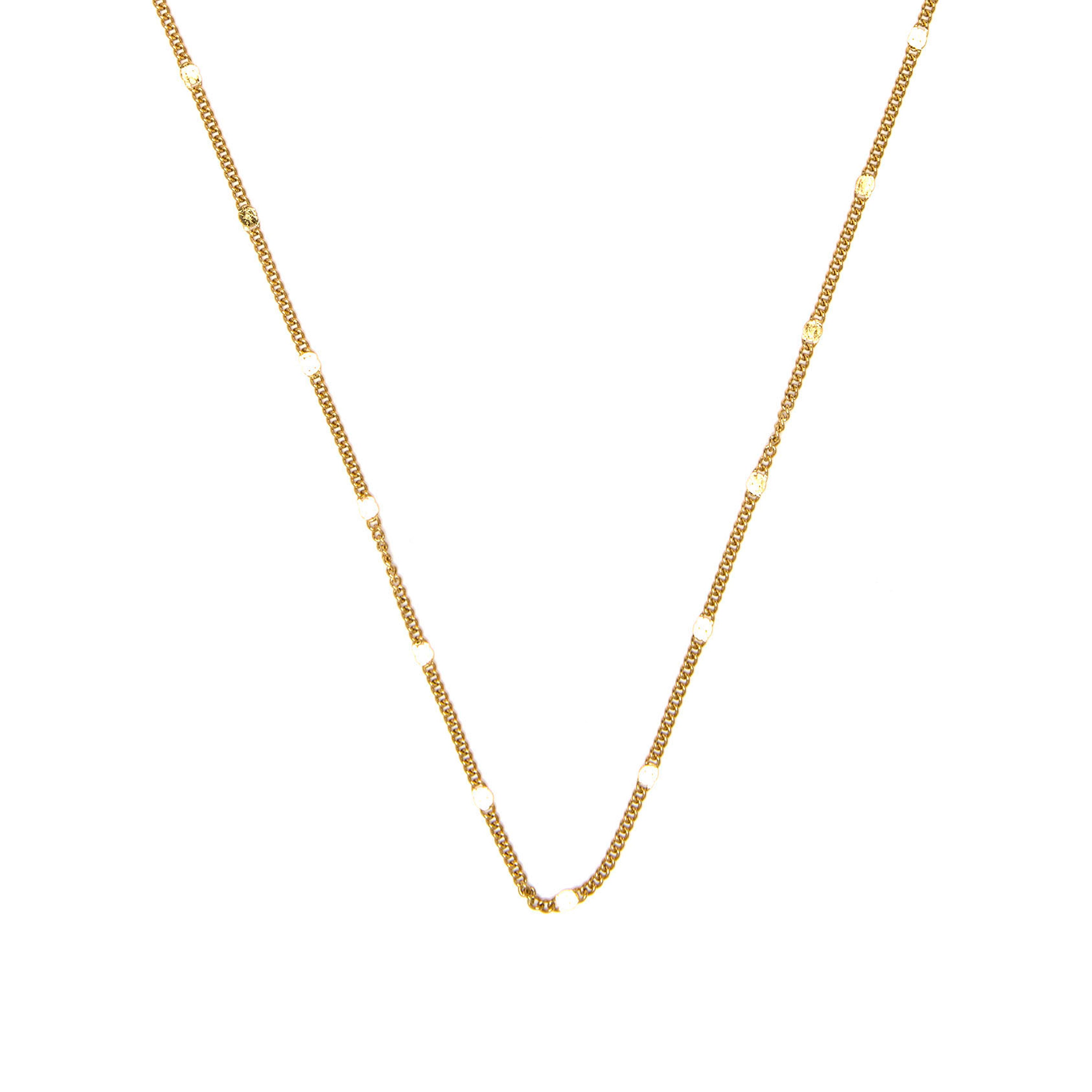 Collar de 50 cm acabado en oro amarillo de 18k - Dimha