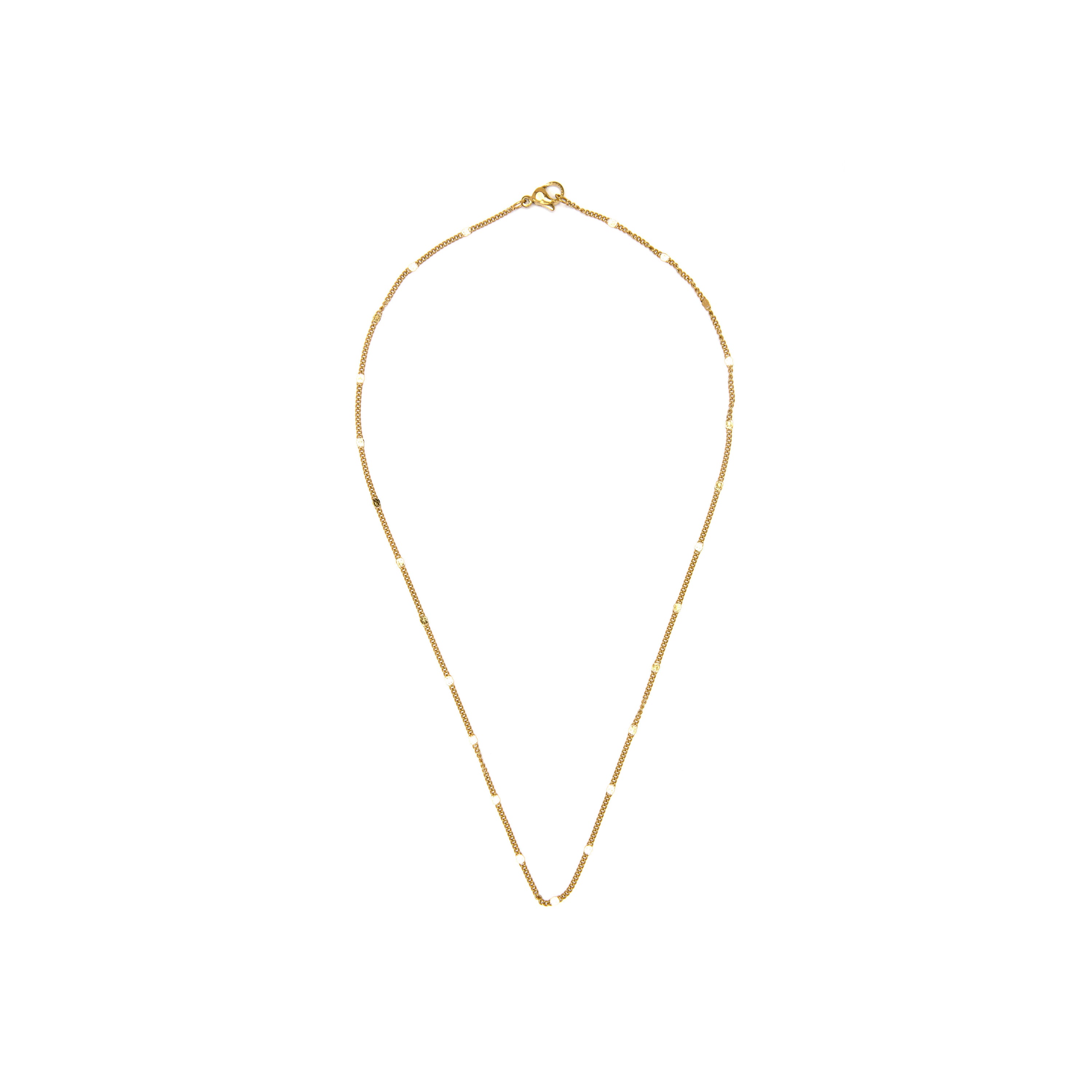 Halskette 50 cm mit 18k Gelbgold-Finish - Dimha