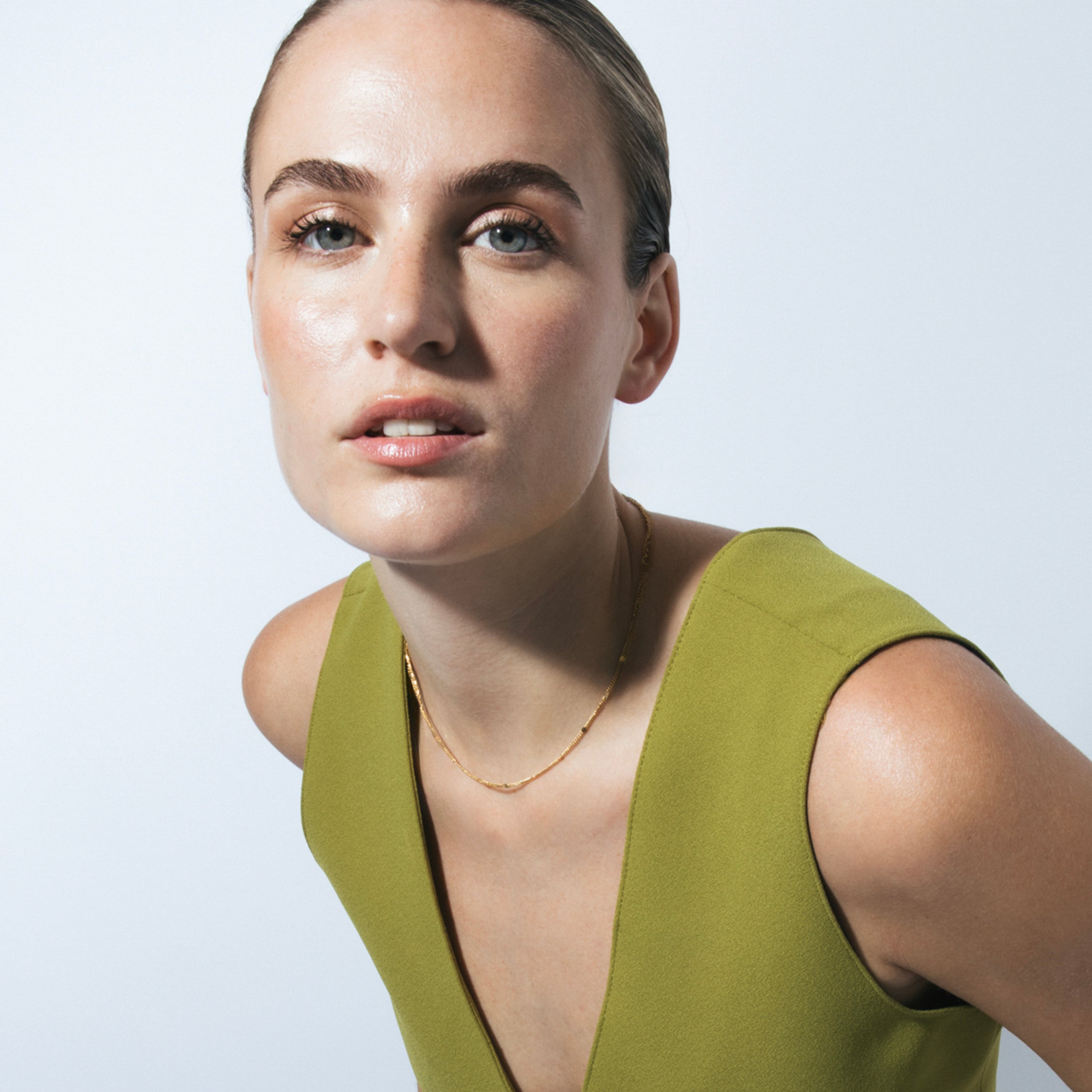 Collar de 42cm acabado en Oro Amarillo de 18k - Dimha