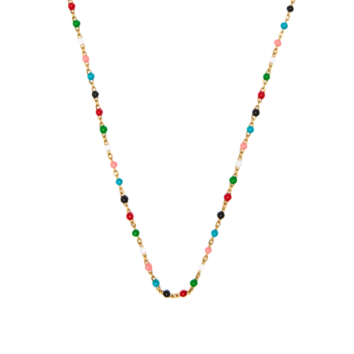 Halskette 45cm mit 18k Gelbgold-Finish - Ahaki