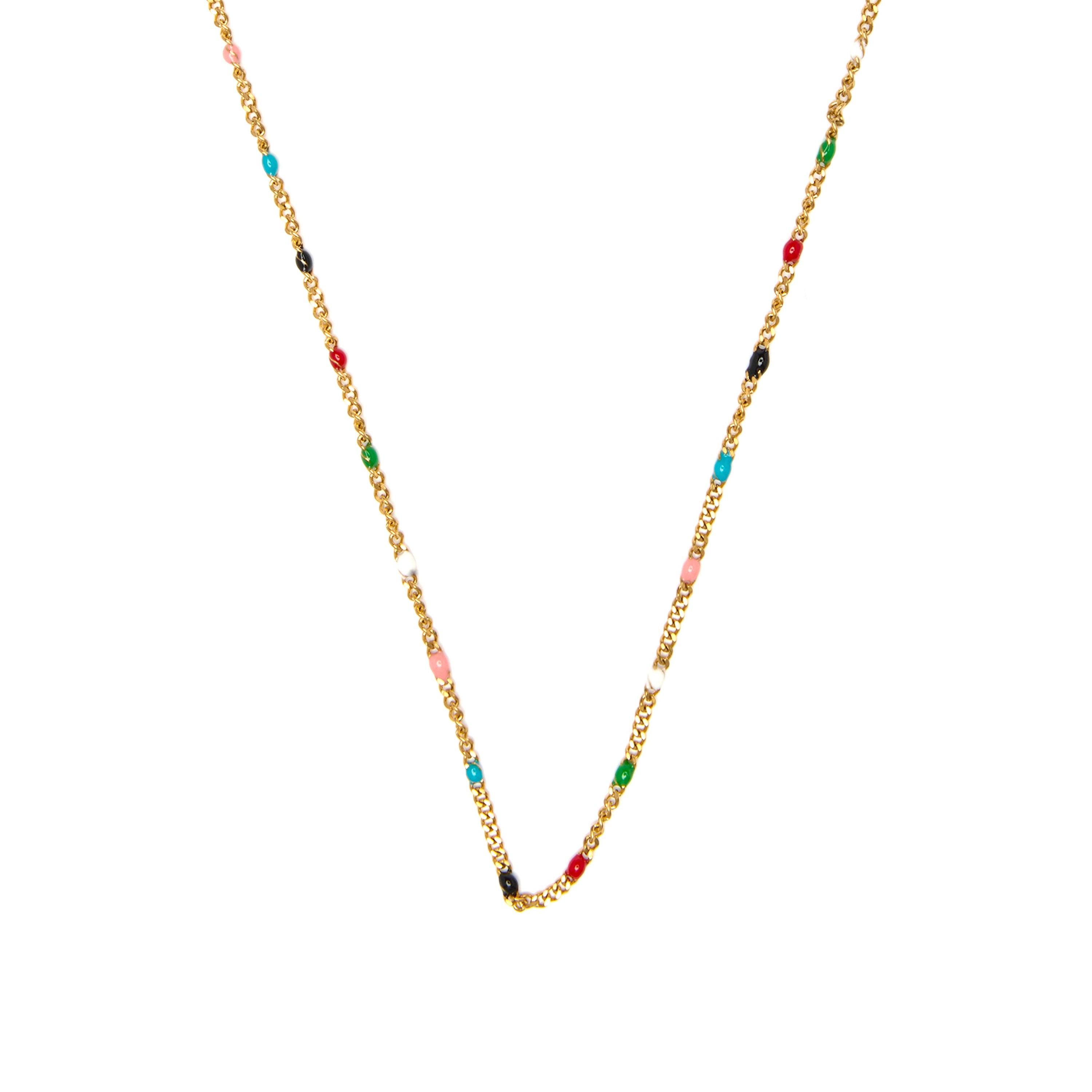 Halskette 45cm mit 18k Gelbgold-Finish - Ramio