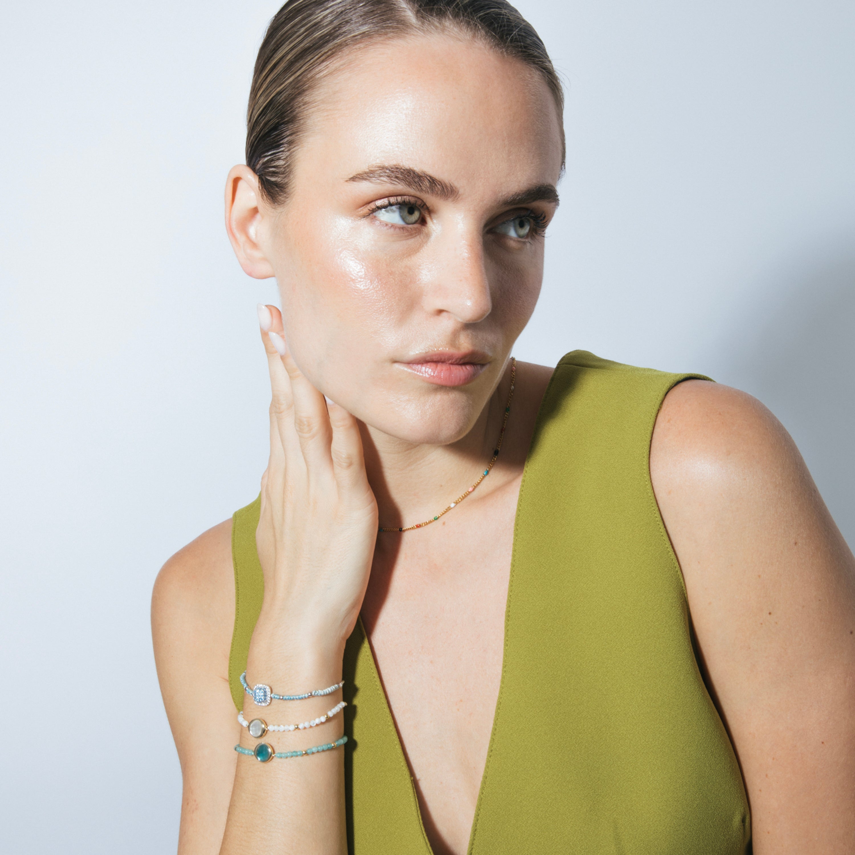 Collar de 45cm acabado en Oro Amarillo de 18k - Ramio