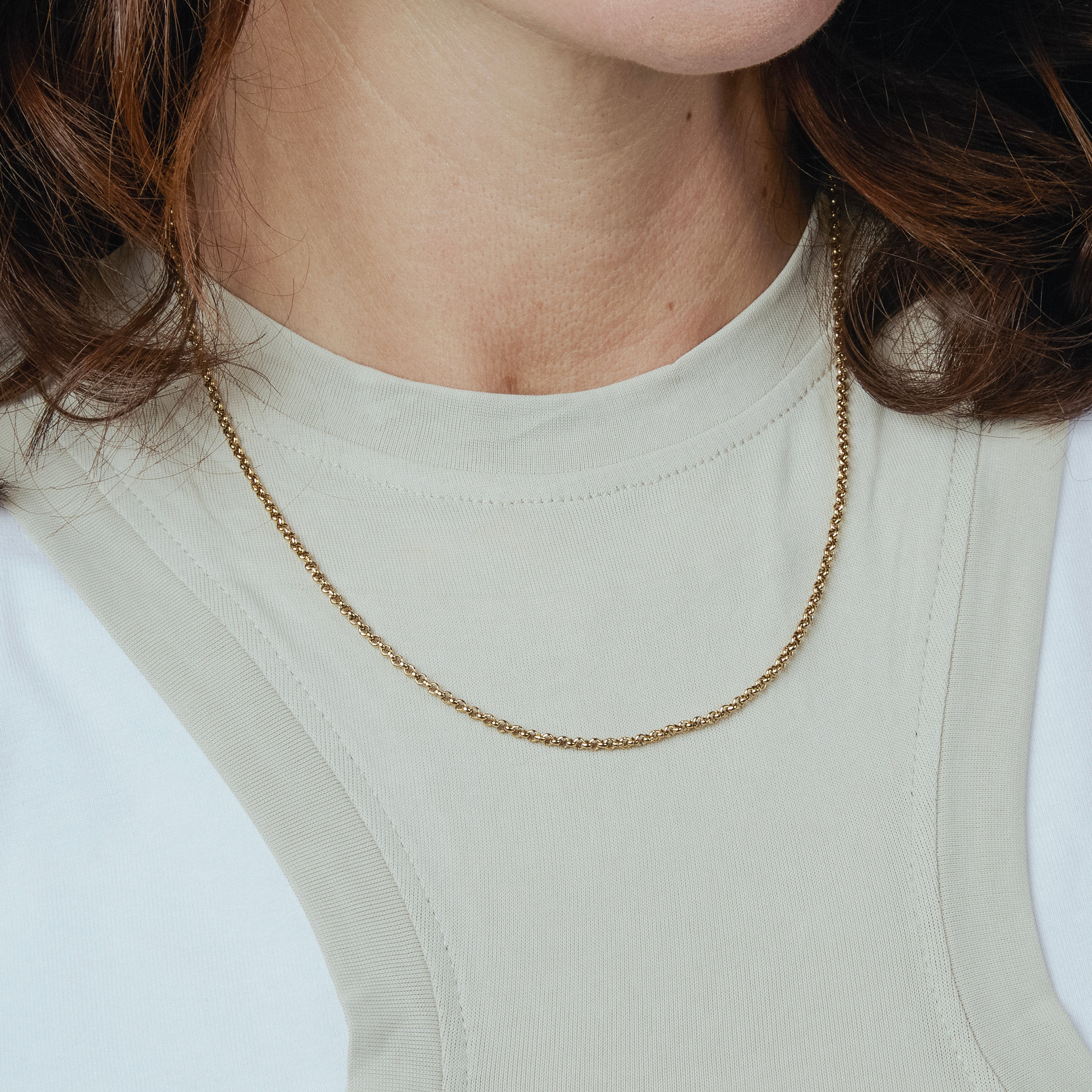 Collar de 45cm acabado en Oro Amarillo de 18k - Akido