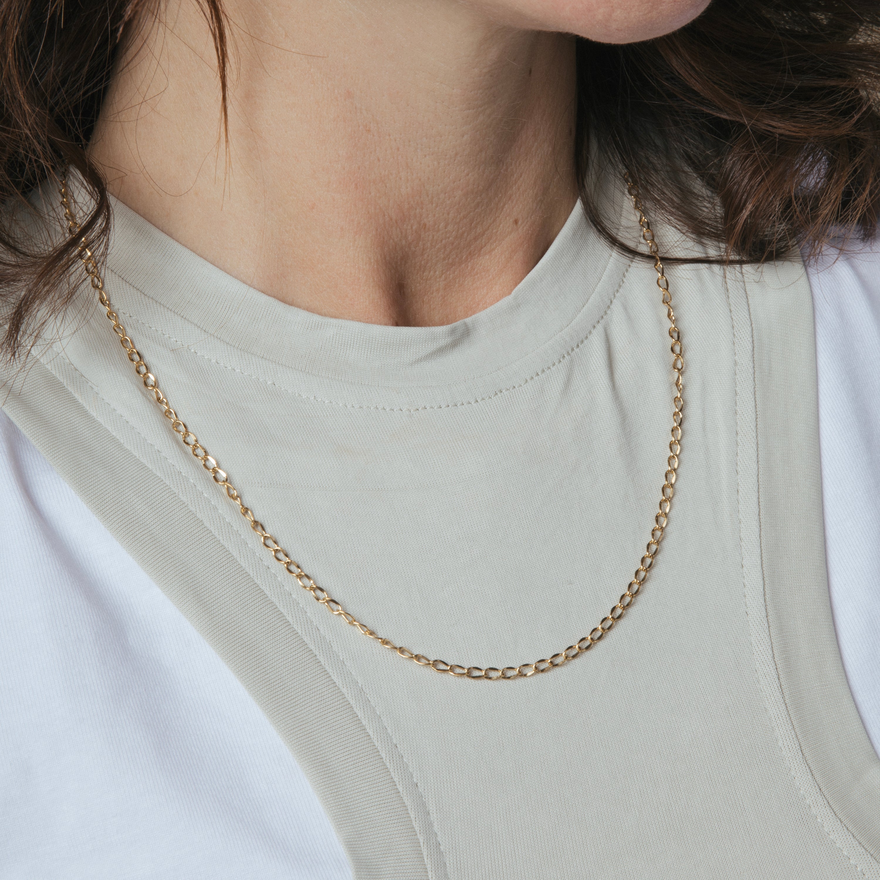 Collar de 45cm acabado en Oro Amarillo de 18k - Zalo