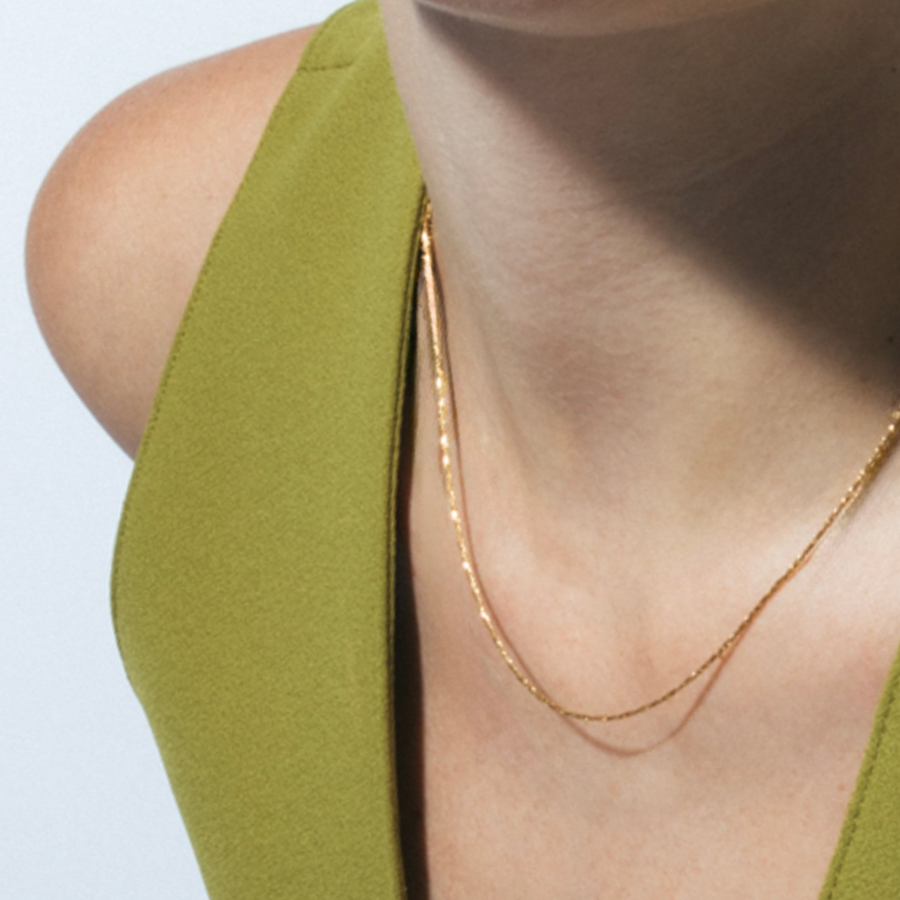 Collier de 45cm finition en Or Jaune 18k - Sayas