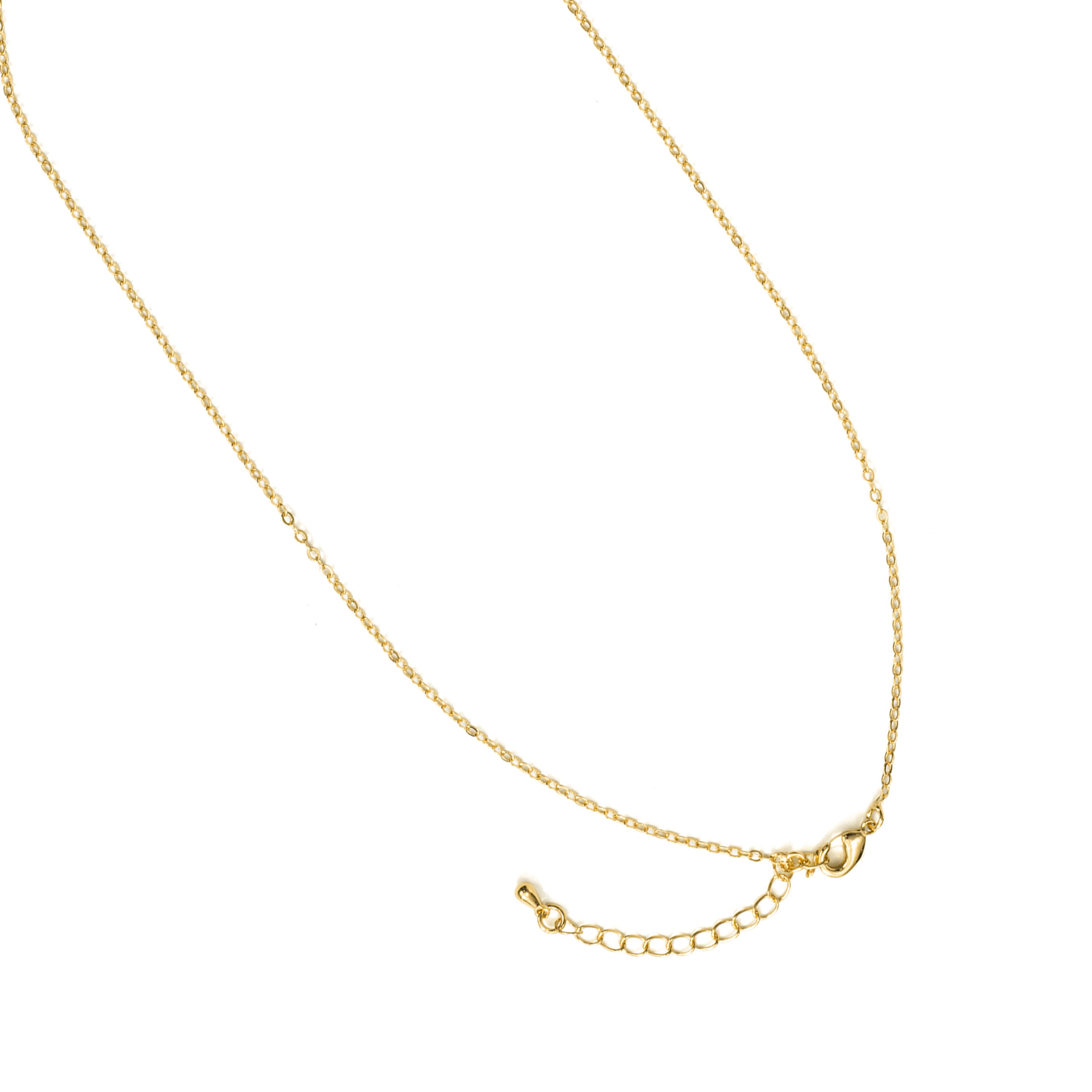 18k Yellow Gold Finished Metal Alloy and Amethyst Cubic Zirconia Necklace - Amku