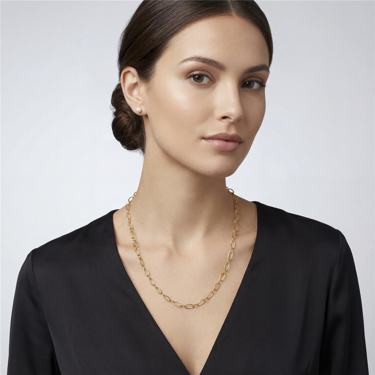 Collar acabado en oro amarillo de 18k - Ruswio