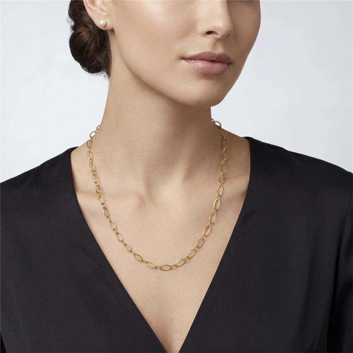 Collar acabado en oro amarillo de 18k - Ruswio