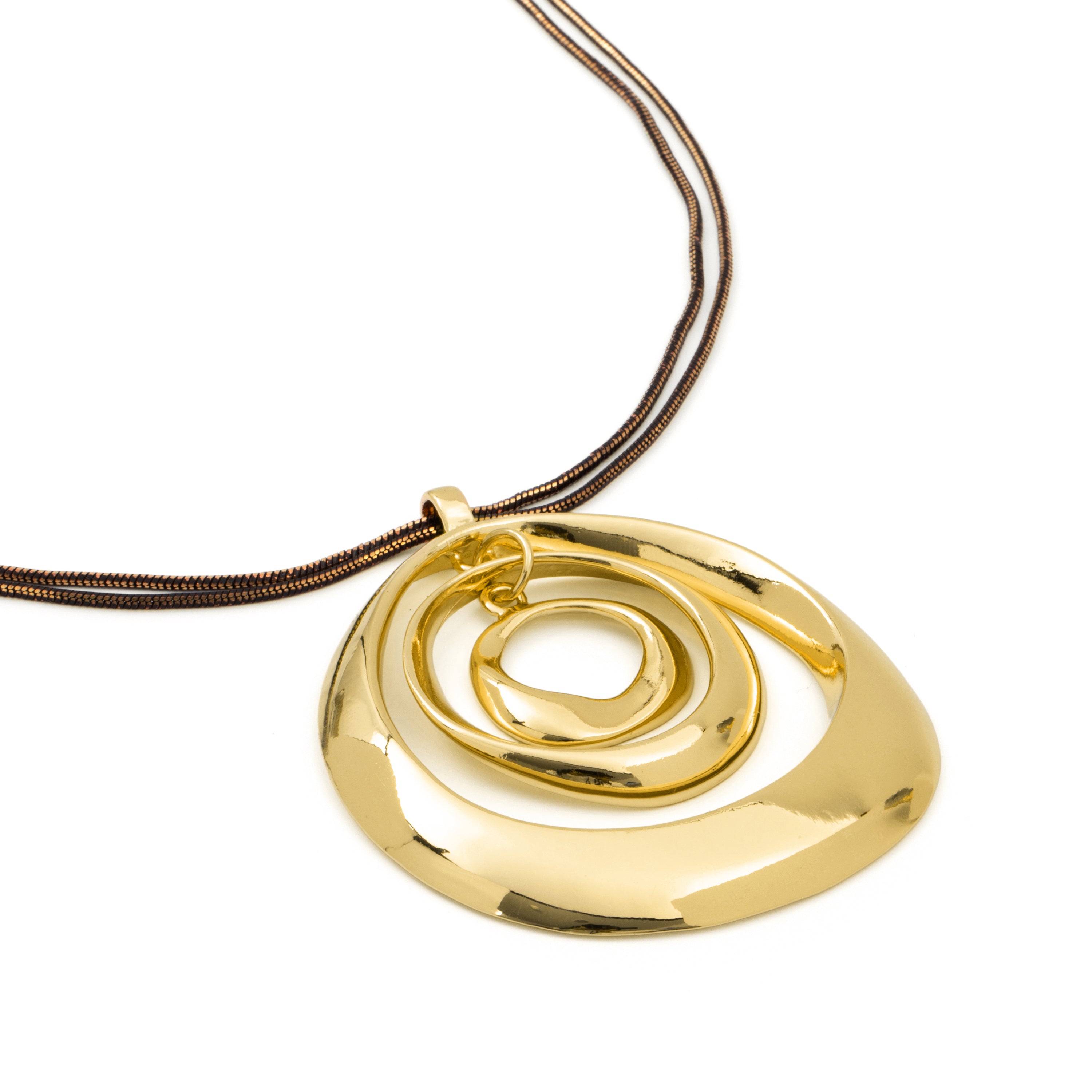 Colar com acabamento em ouro amarelo de 18 quilates - Forwine